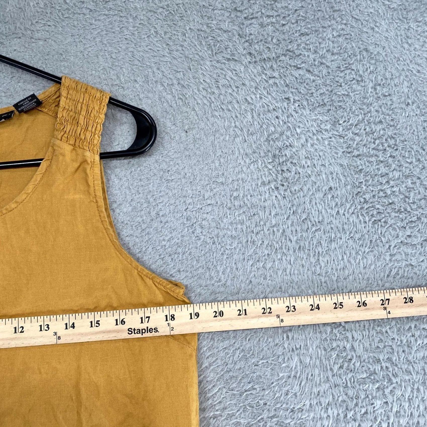 Vintage Tahari Linen Dress Womens S Mustard Sleeveless Shift Summer Capsule Layer Size S / US 4 / IT 40 - 5 Thumbnail