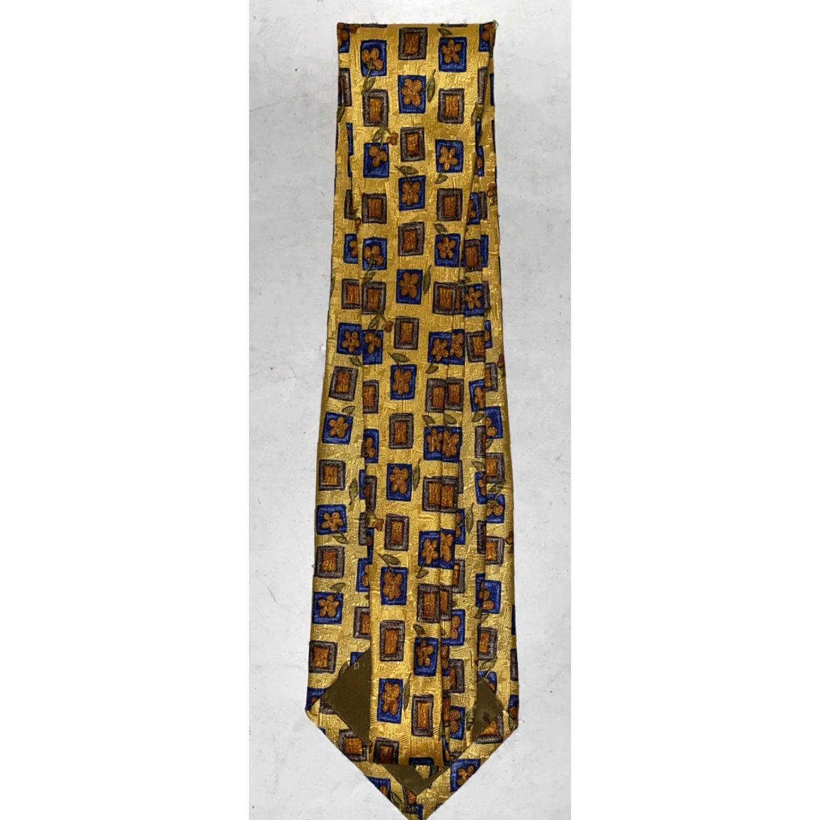 Robert Talbott Robert Talbott Studio Tie Men Silk Yellow Geometric Size ONE SIZE - 3 Thumbnail