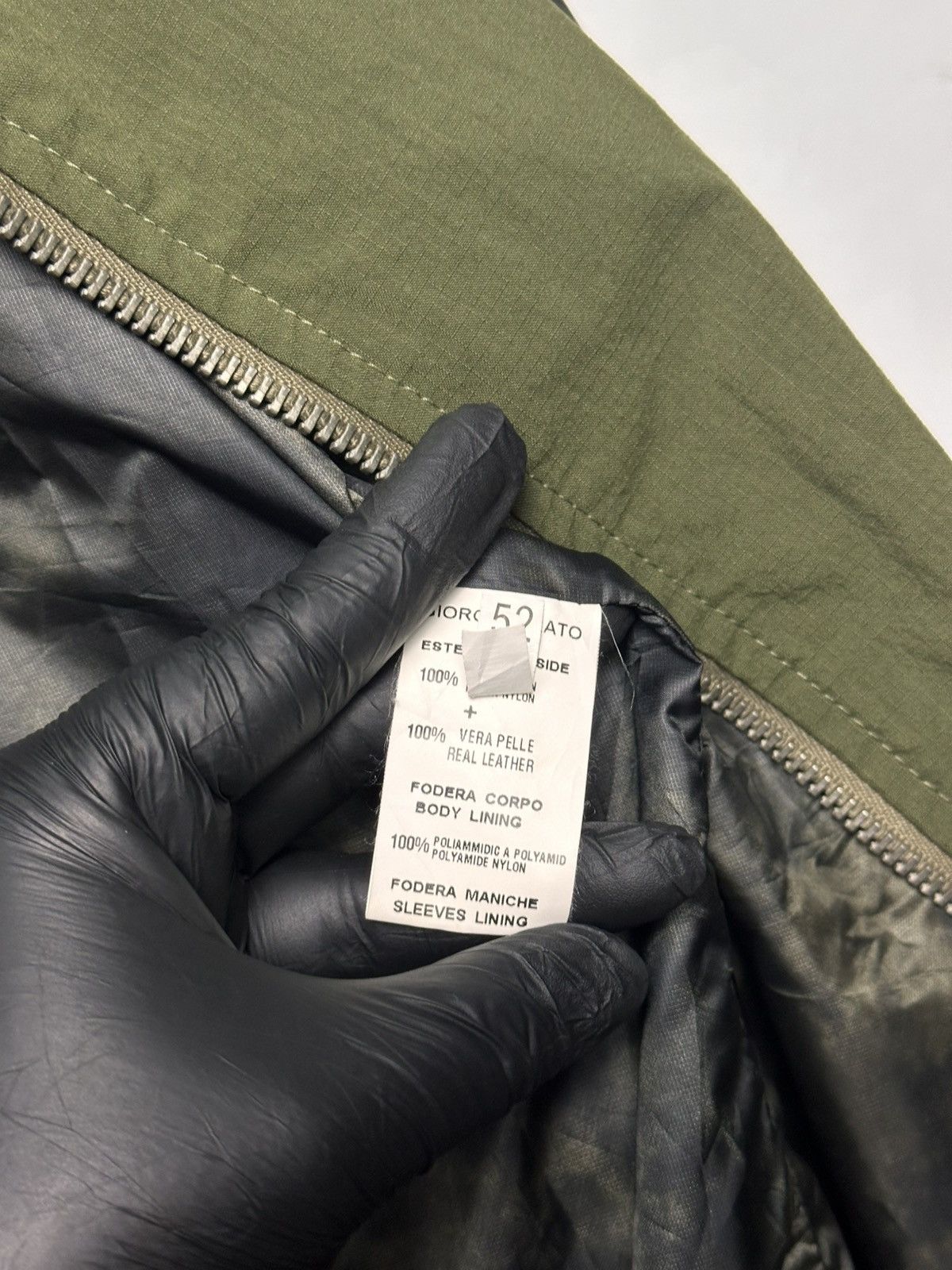 Giorgio Brato Giorgio Brato Ripstop Hybrid Leather Ratti Biker Jacket Size US L / EU 52-54 / 3 - 20 Thumbnail