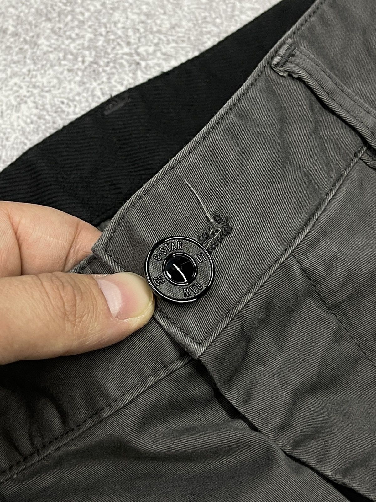 G-Star Mens G Star Raw Bronson Slim Chino Pants Grey Y2K Size M Size US 32 / EU 48 - 11 Thumbnail