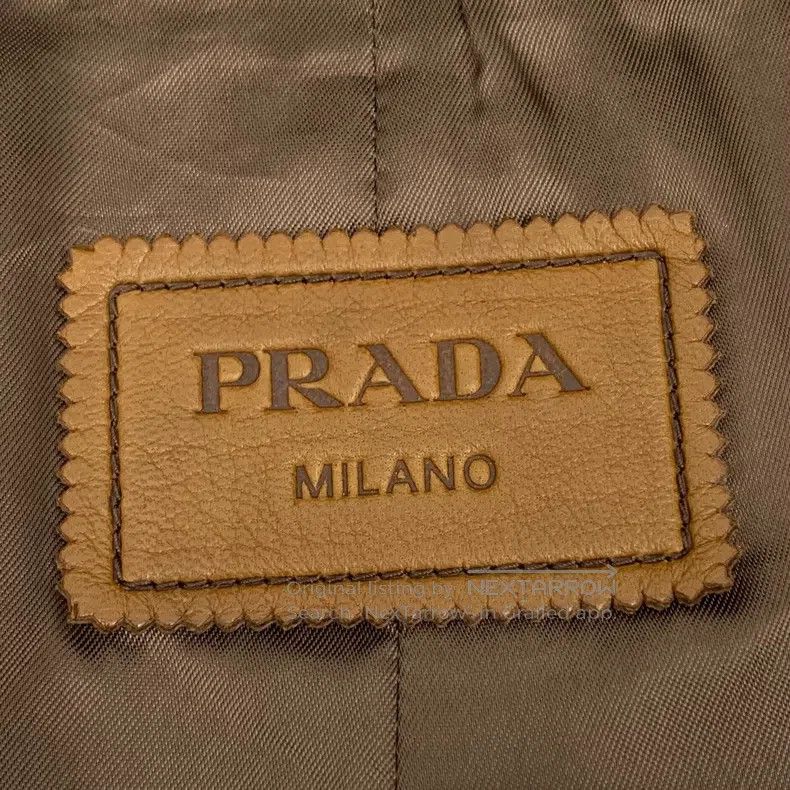 Prada Prada Brown sheepskin lapel zipper long-sleeved leather ja Size US M / EU 48-50 / 2 - 5 Thumbnail