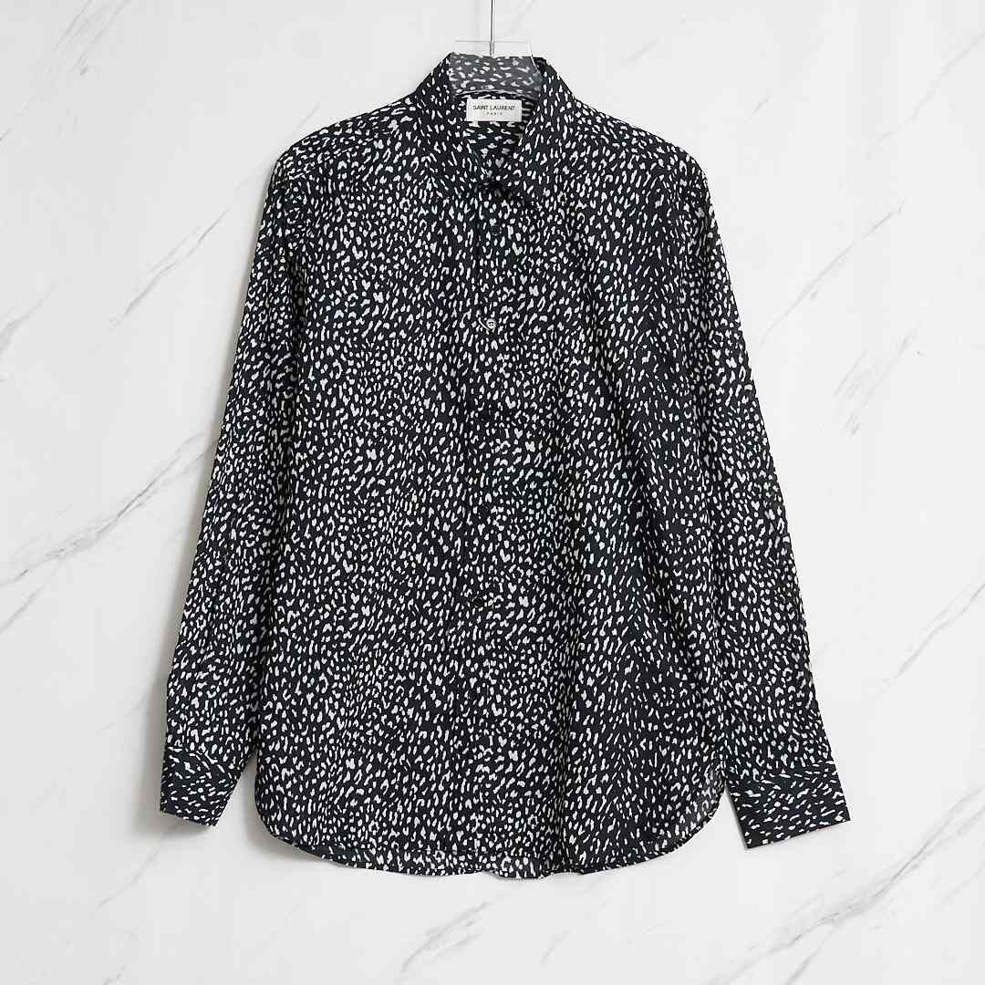Saint Laurent Paris Saint Laurent Men's Polka Dot Long-Sleeve Shirt Size US XS / EU 42 / 0 - 1 Thumbnail