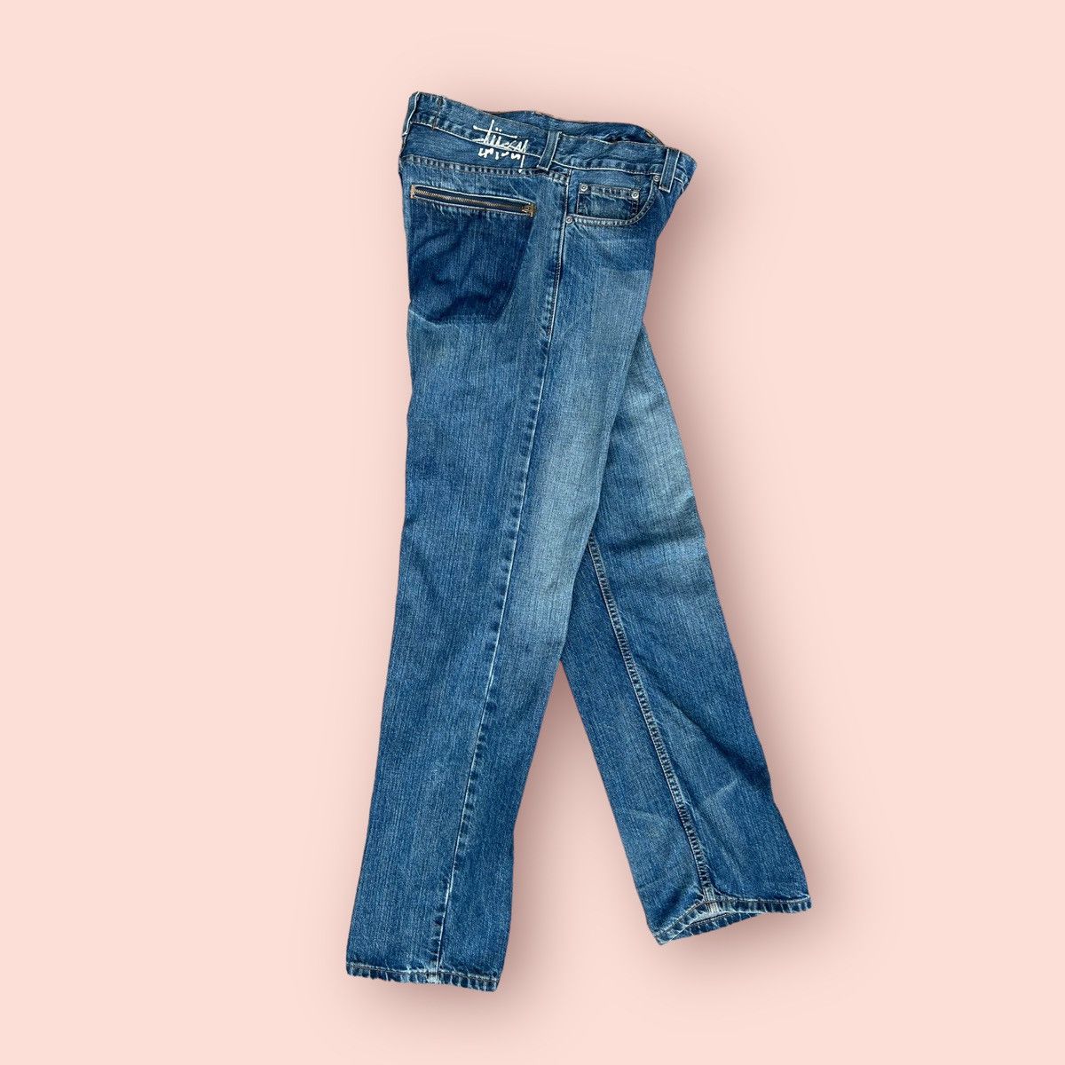 Stussy VINTAGE STUSSY JEANS STRAIGHT CUT WORKWEAR DENIM Size US 29 - 9 Thumbnail