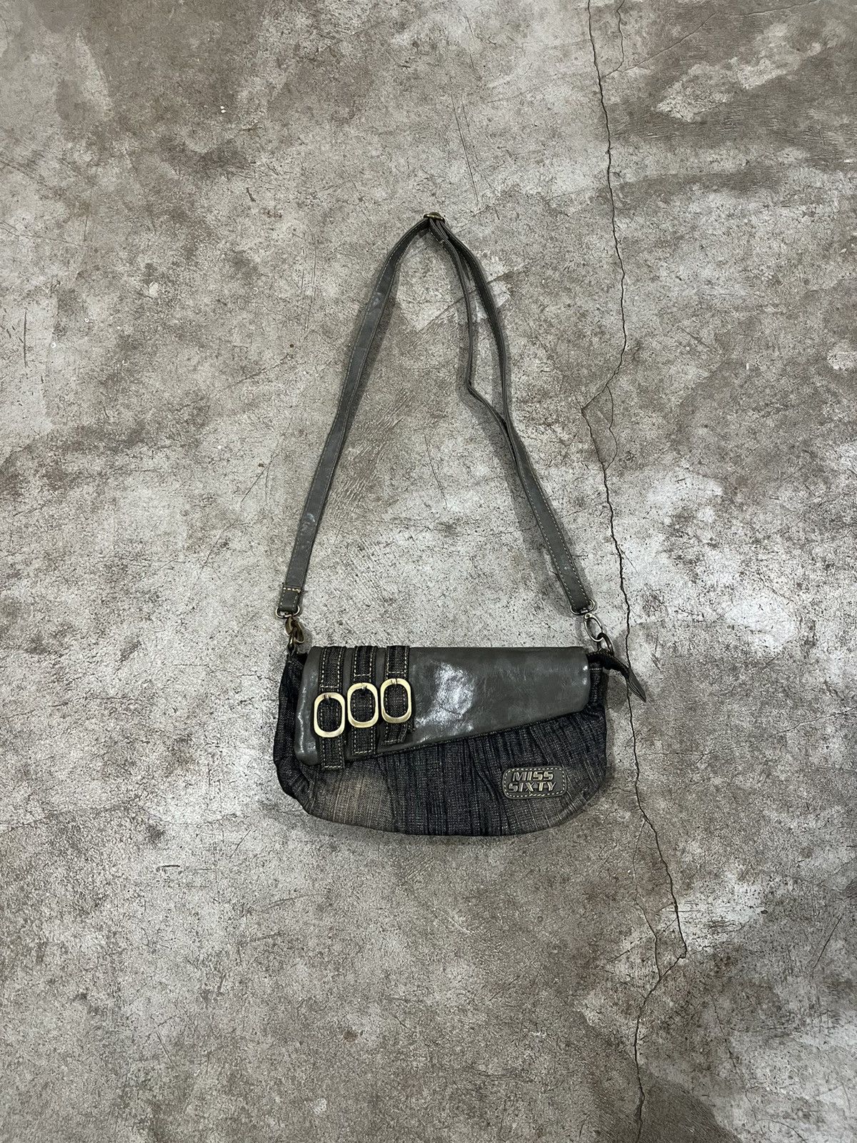 Designer × Miss Sixty × Vintage Miss Sixty Denim Leather Y2K Sling Bag Size ONE SIZE - 1 Thumbnail