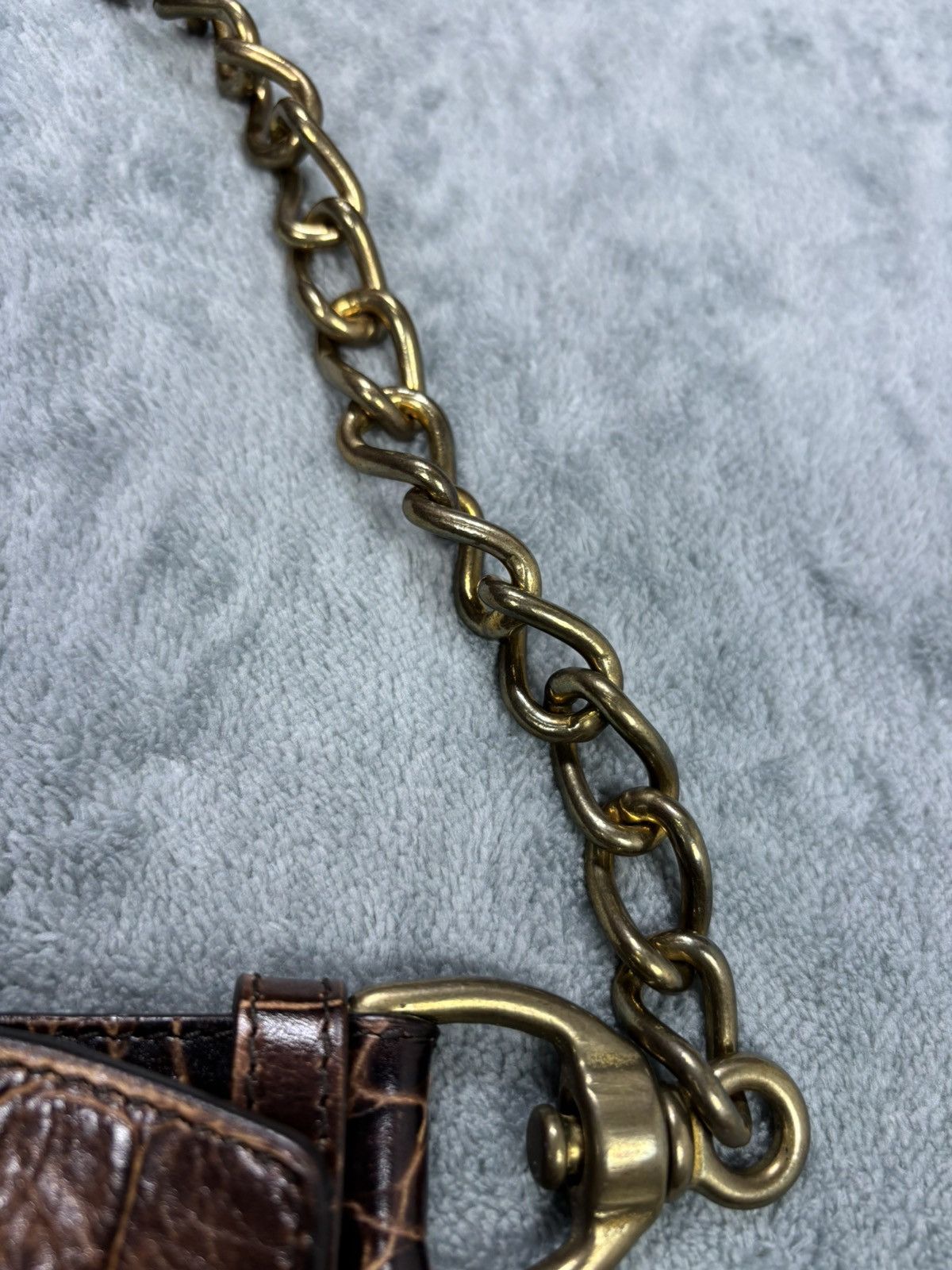 Designer × Leather Rare J & M Davidson Chain Leather Belt Size ONE SIZE - 3 Thumbnail