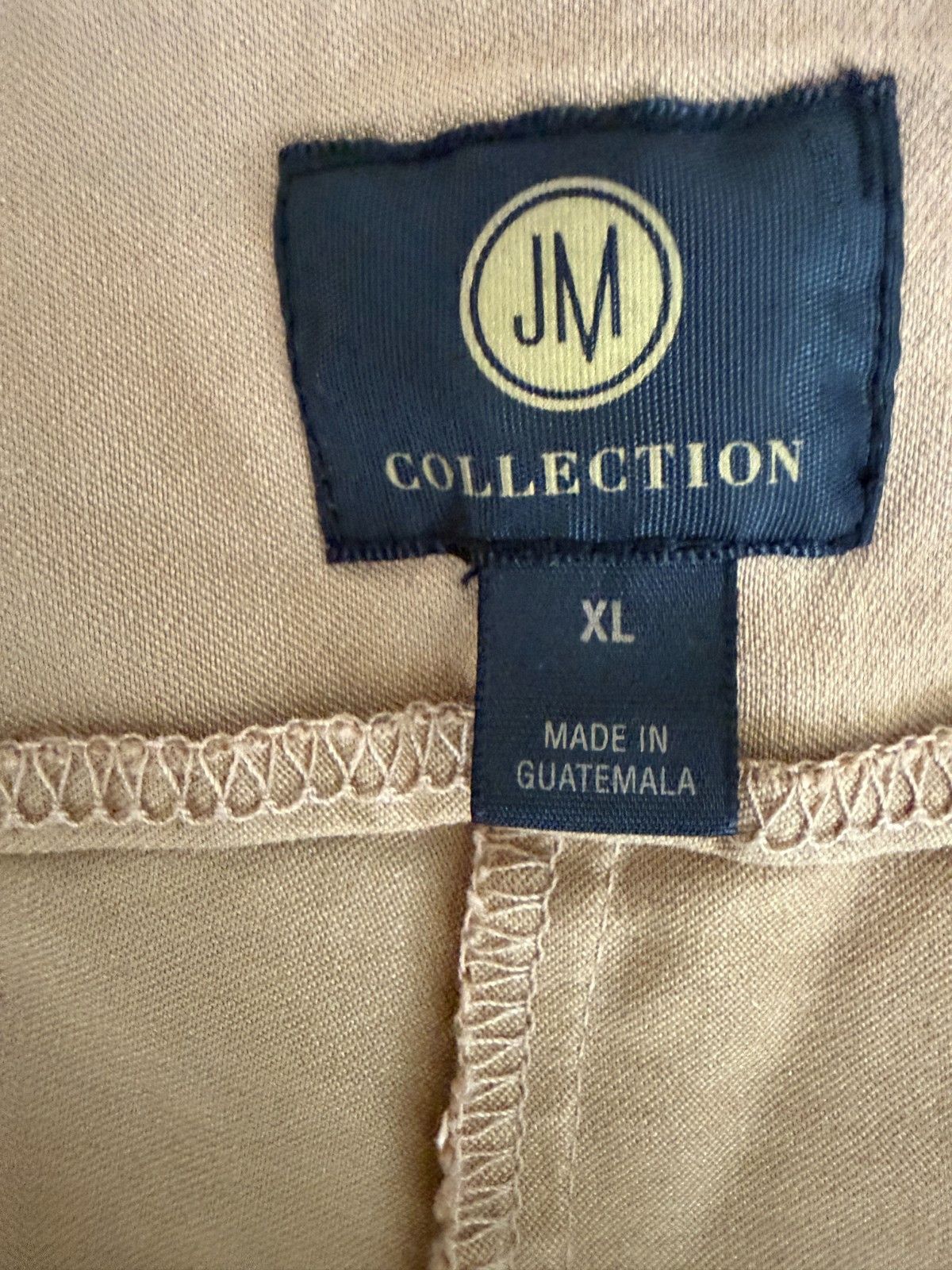 JM Collection JM Collection Womens XL Tan Capri Pants Beaded Cuffs Stretc Size 30" / US 8 / IT 44 - 4 Thumbnail