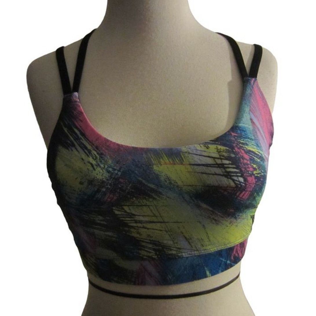 Other Y2K Abstract Print Crop Top Velvet Heart Strappy Festival Size ONE SIZE - 2 Thumbnail