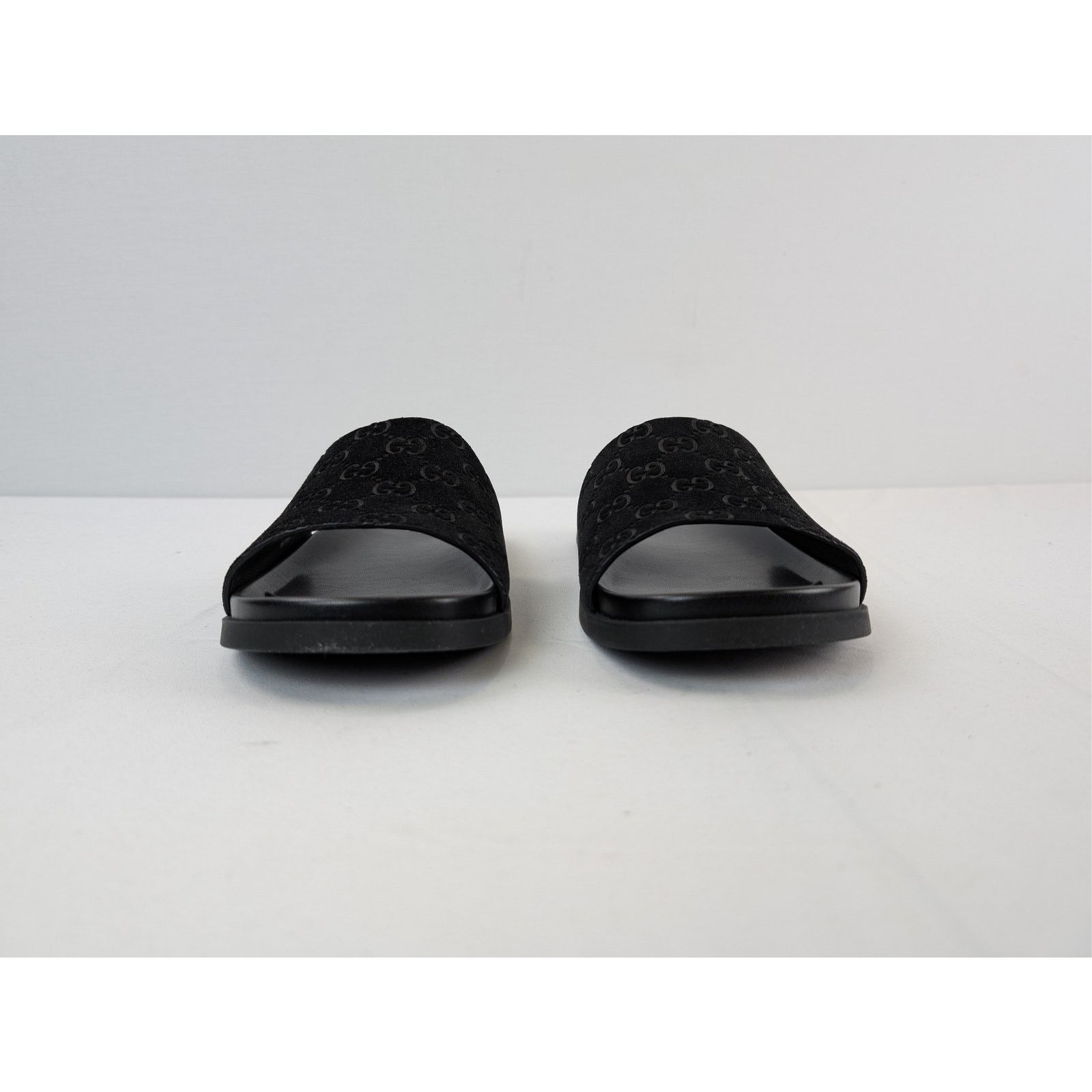 Gucci o1rshd1 Luxury Suede GG logo Slipper Slide Slider in Black Size US 7.5 / EU 40-41 - 9 Thumbnail