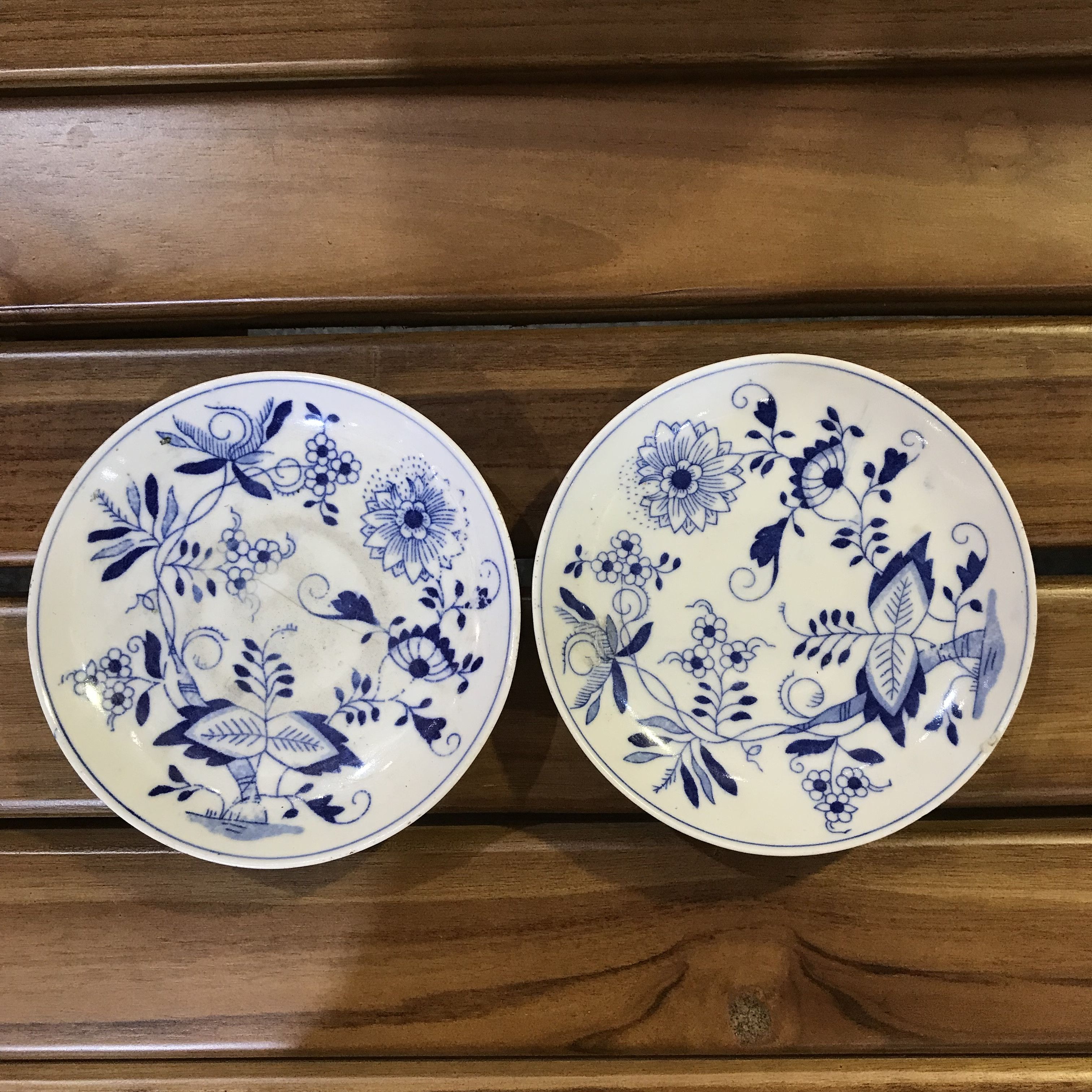 Vintage Set of 2 Franziska Hirsch Dresden Blue Onion Porcelain Size ONE SIZE - 1 Thumbnail