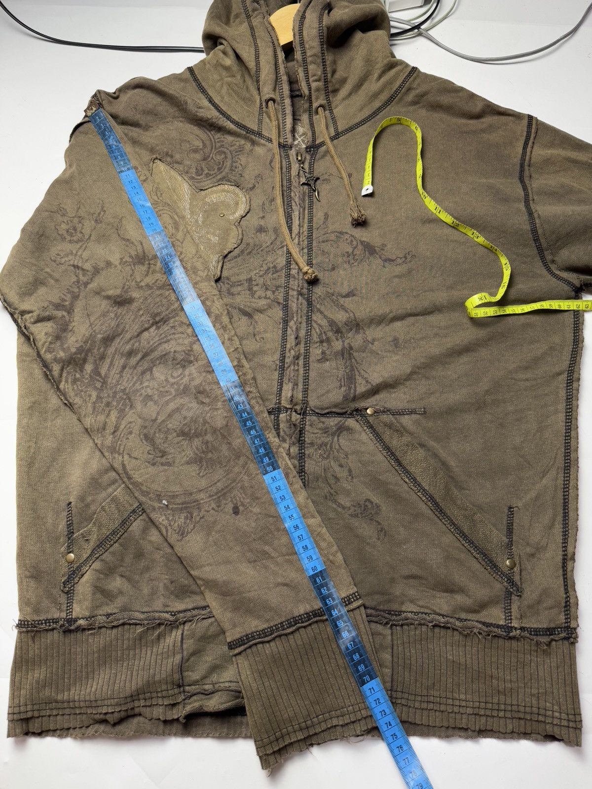 If Six Was Nine × Japanese Brand × Le Grande Bleu (L.G.B.) Hooded Skulls Distressed Archive Style Ifsix Lgb Style Size US L / EU 52-54 / 3 - 9 Thumbnail