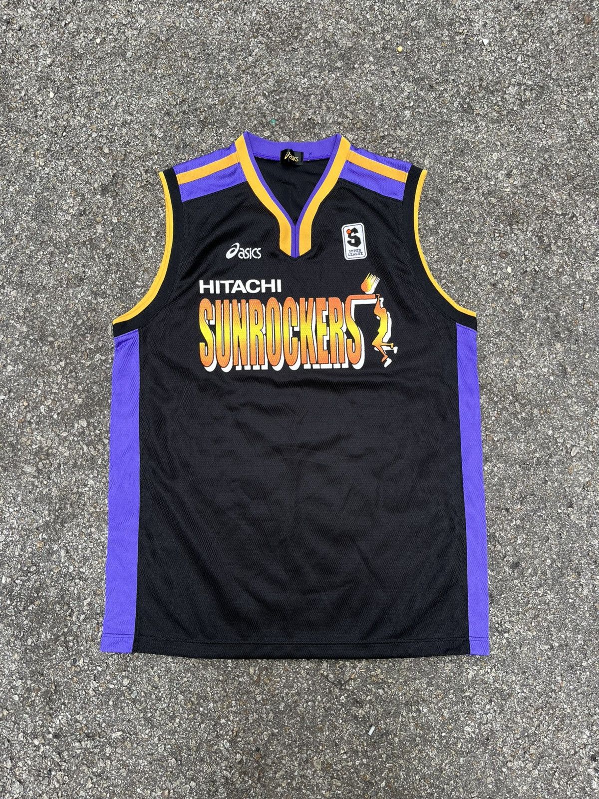 Asics Vintage Asics Hitachi Sunrockers Japan Super League Jersey Size US M / EU 48-50 / 2 - 1 Thumbnail