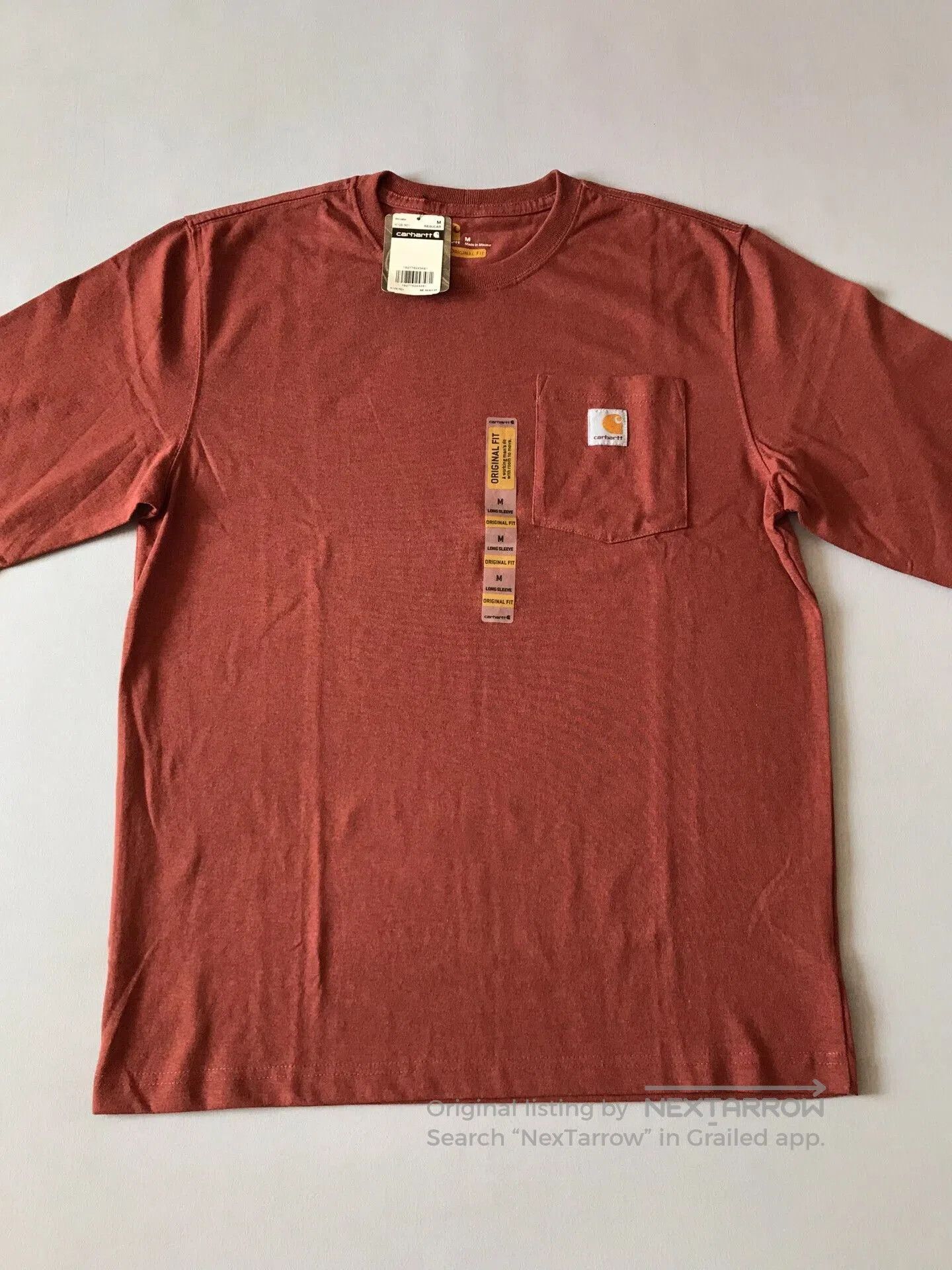 Carhartt Carhartt K126 R01 Barn Red Long Sleeve T. Size US M / EU 48-50 / 2 - 3 Thumbnail
