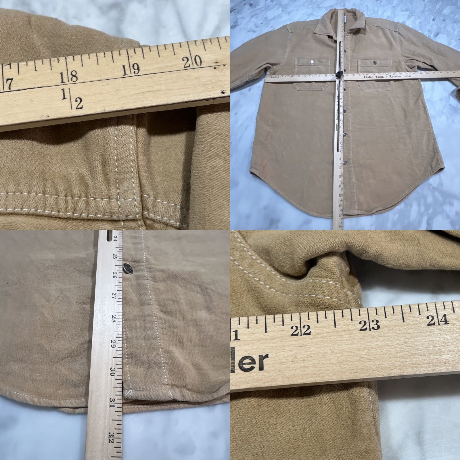 Gap VINTAGE GAP Y2K Shirt Jacket Shacket Men M Chamois Heavy Tan Khaki Cotton Shirt Jacket Shacket Men Medium Brown Gap Y2K Vintage Size US M / EU 48-50 / 2 - 8 Thumbnail