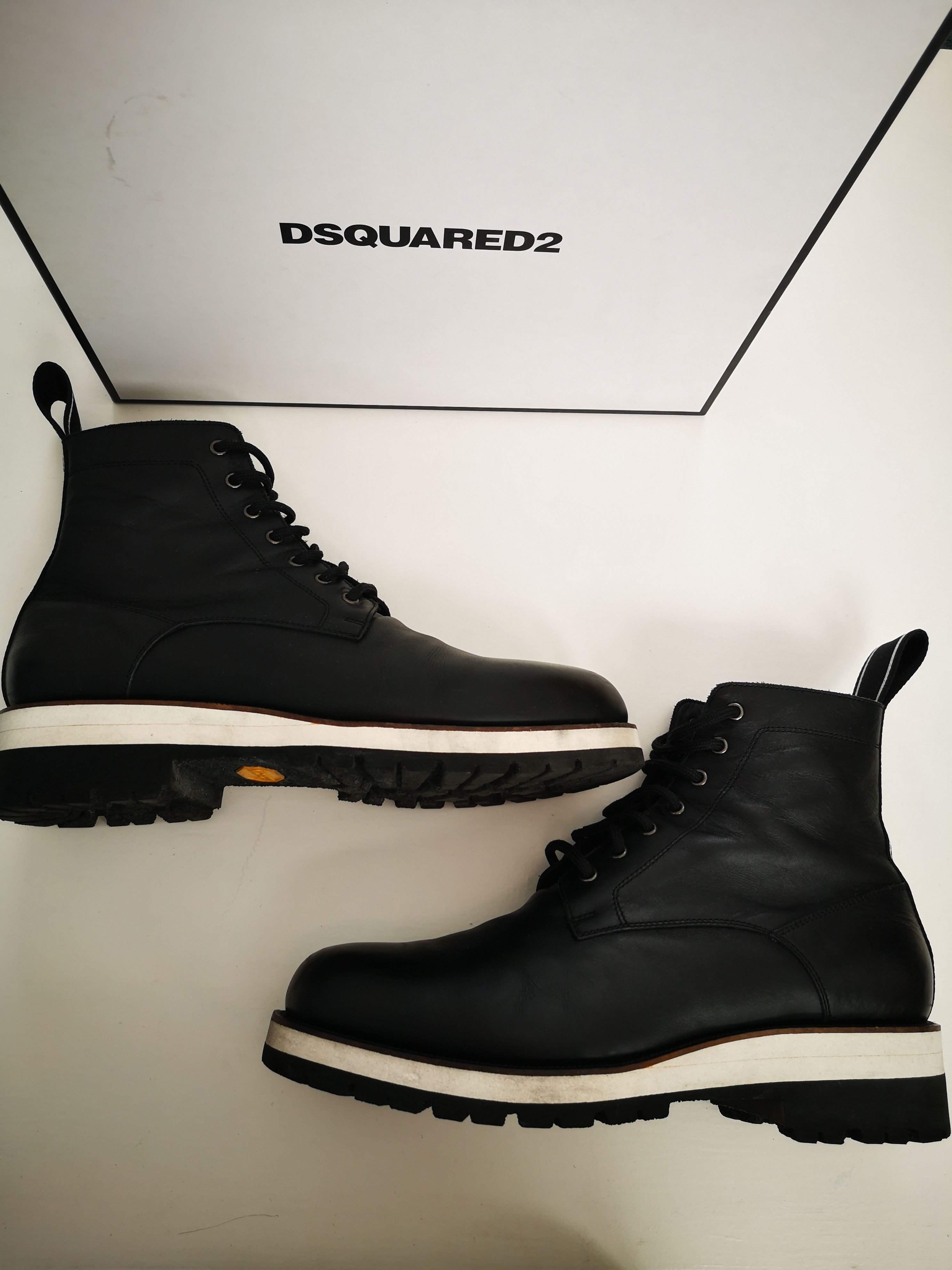 Dsquared2 DSQUARED2 FLAT ANKLE BOOTS BRICK WINTER BOOTS LEATHER SZ. 45 Size US 12 / EU 45 - 10 Thumbnail