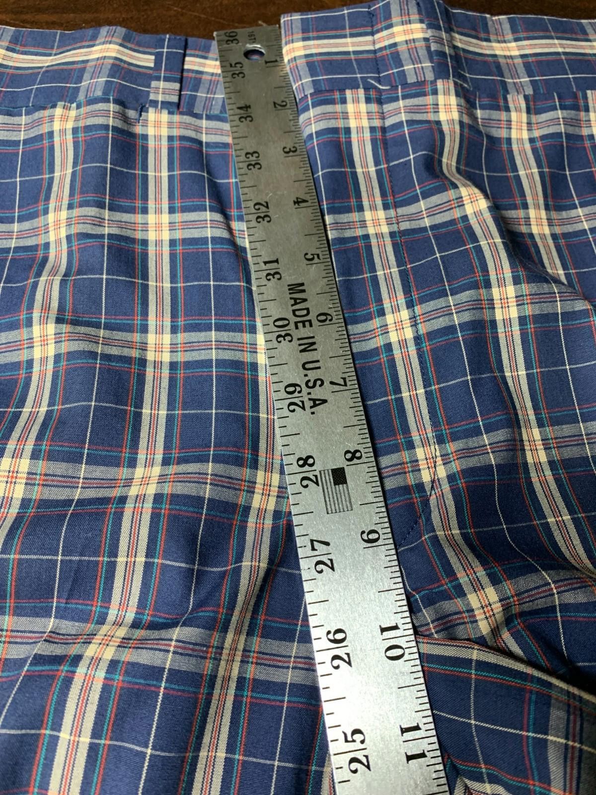 Brooks Brothers Vintage Brooks Brothers Hi Waist Dress Pants Blue Plaid (282 Size US 32 / EU 48 - 8 Thumbnail