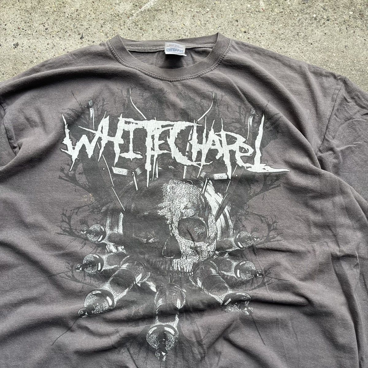 Band Tees × Gildan × Vintage Whitechapel Vintage opium grey metal Band Tee Size US XL / EU 56 / 4 - 2 Thumbnail