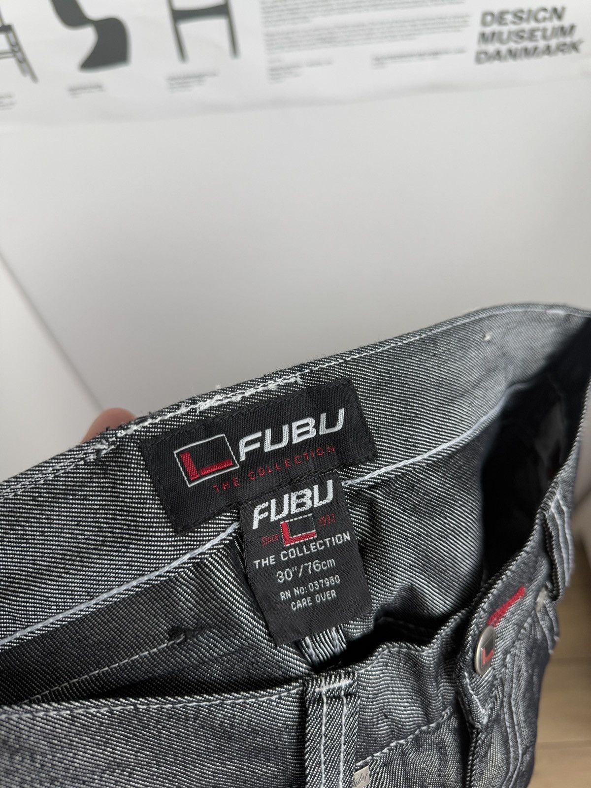 Fubu × Vintage Vintage y2k Fubu wide leg baggy carpenter metalic denim pants Size US 30 / EU 46 - 9 Thumbnail