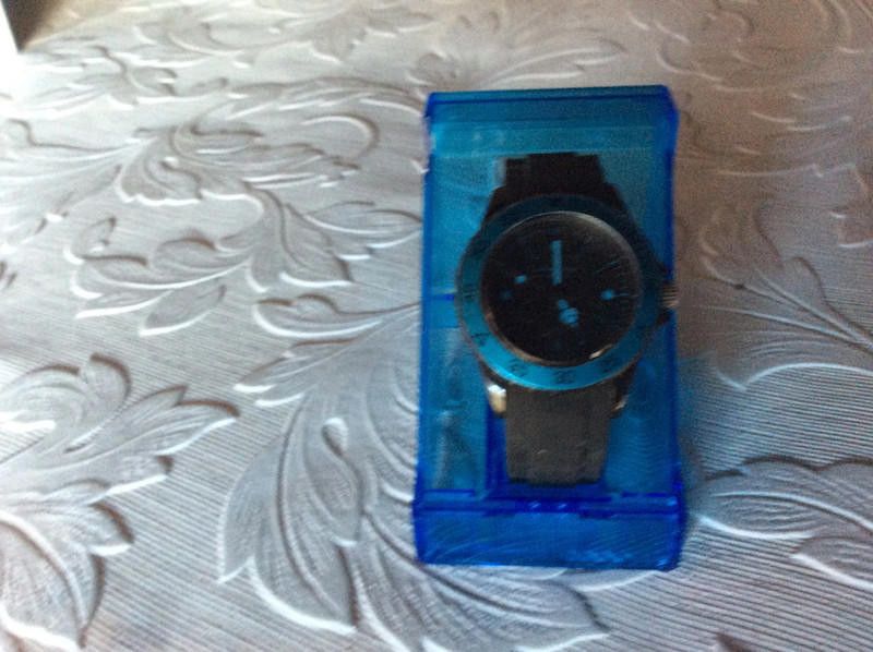Designer Identity London watch with blue and black rubber strap watch Size ONE SIZE - 3 Thumbnail