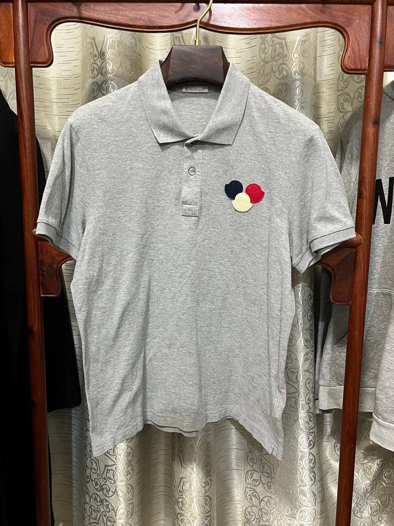 Moncler Moncler Men's Polo Shirt with Three Color Logo Size US M / EU 48-50 / 2 - 1 Thumbnail