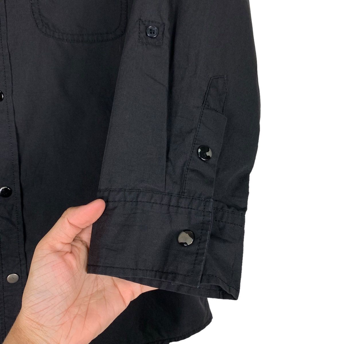Japanese Brand DESIRE Big Logo 3 Quarter Sleeve Button Shirt #0645-C30 Size M / US 6-8 / IT 42-44 - 13 Thumbnail