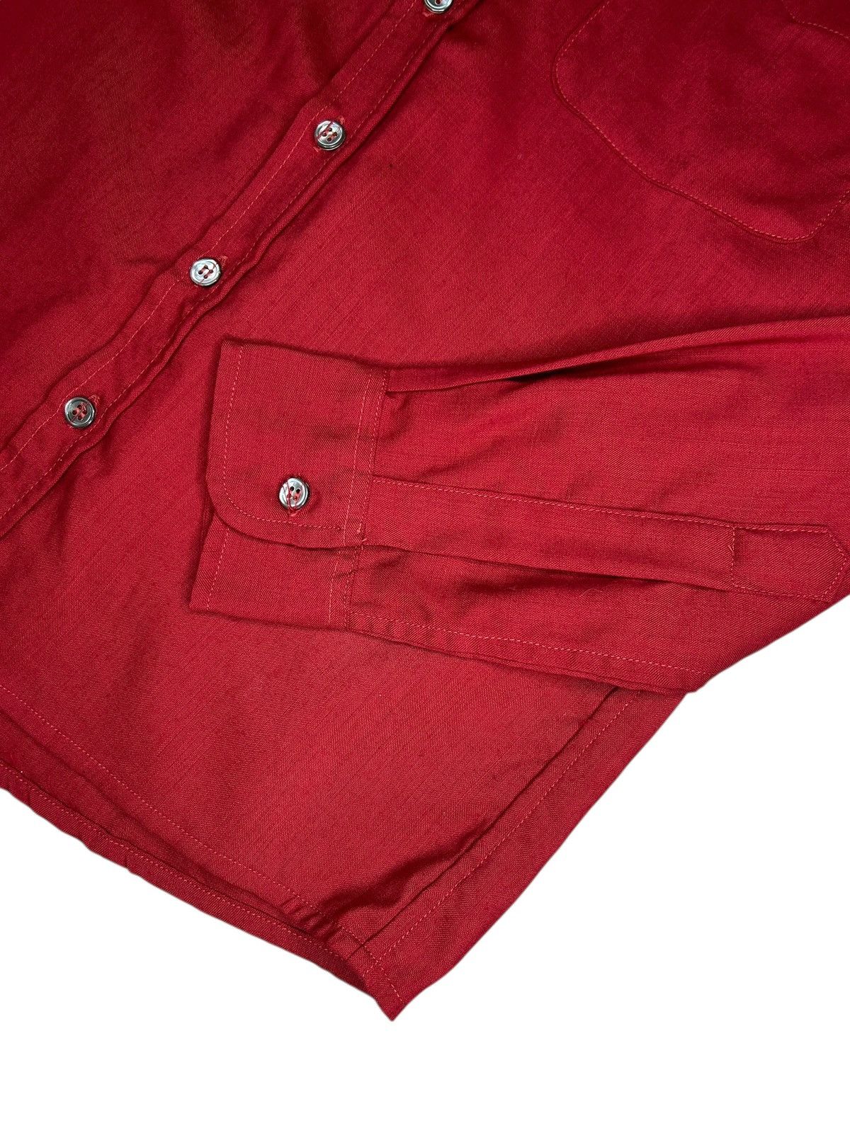 Paul Harnden Shoemakers Red Wool Button Up Shirt Size S / US 4 / IT 40 - 5 Thumbnail