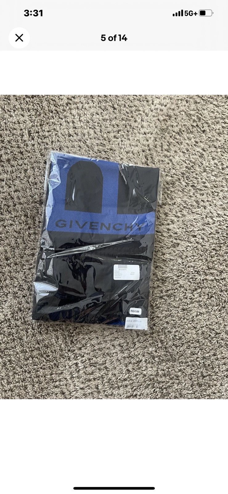 Givenchy Givenchy football scarf navy logo Paris NWT made in italy Size ONE SIZE - 4 Thumbnail