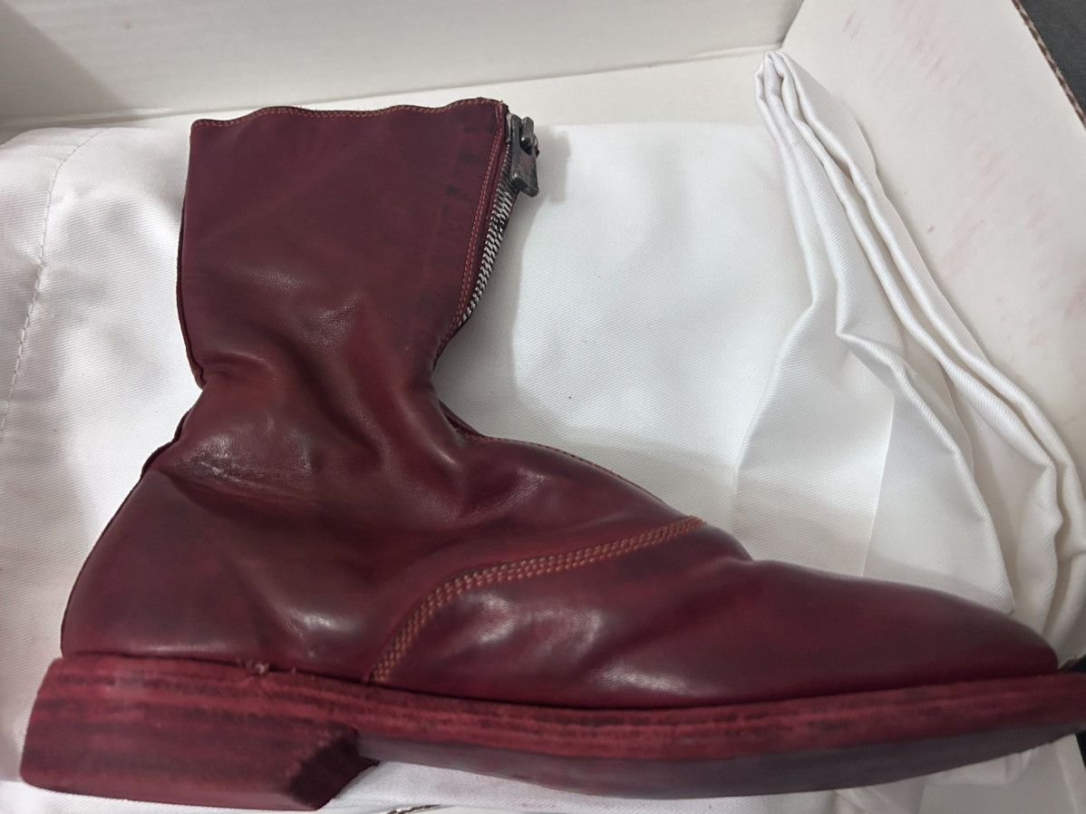 Guidi GUIDI 310 women’s red horse leather front zip ankle boots Size US 6 / IT 36 - 3 Thumbnail