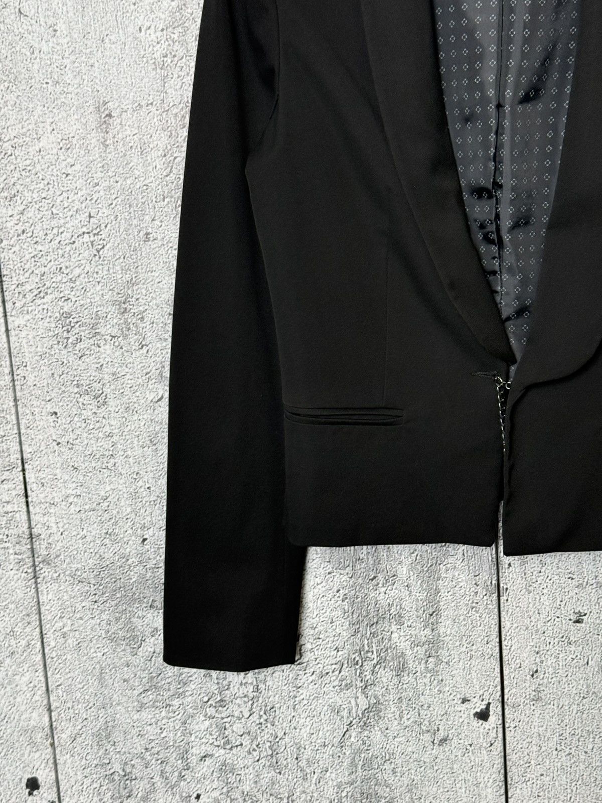 Cop Copine COP COPINE Stratego Veste Black Cropped Blazer Jacket Size S / US 4 / IT 40 - 3 Thumbnail