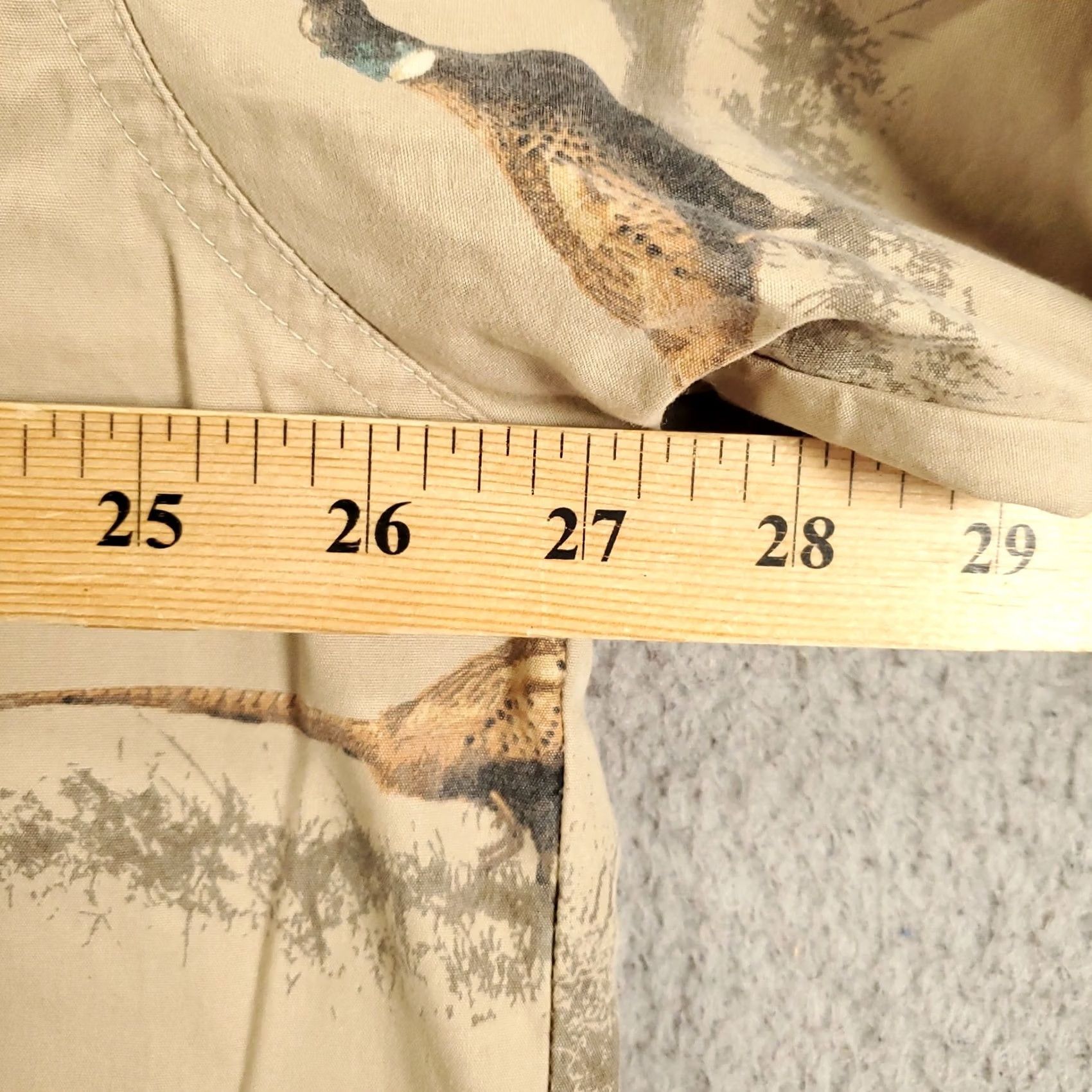 Vintage Columbia River Lodge Shirt Mens XXL Beige Pheasant Graphic Print Button-Up Collared Long Sleeve Size US XXL / EU 58 / 5 - 6 Thumbnail