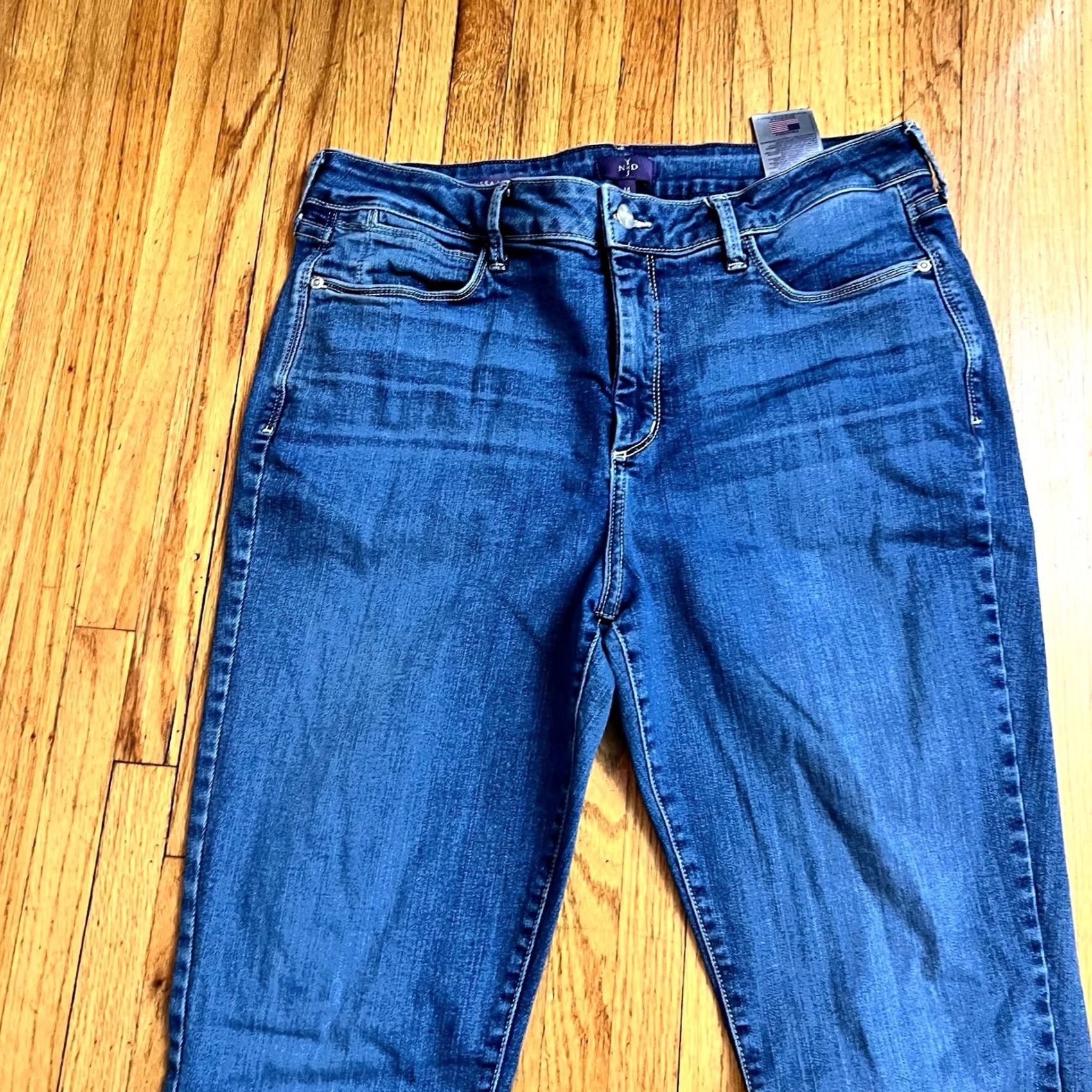 NYDJ NYDJ Jeans Womens 14 Clarissa Ankle High Rise Blue Denim Jeans 34x27 Womens Size 36" / US 14 / IT 50 - 2 Thumbnail