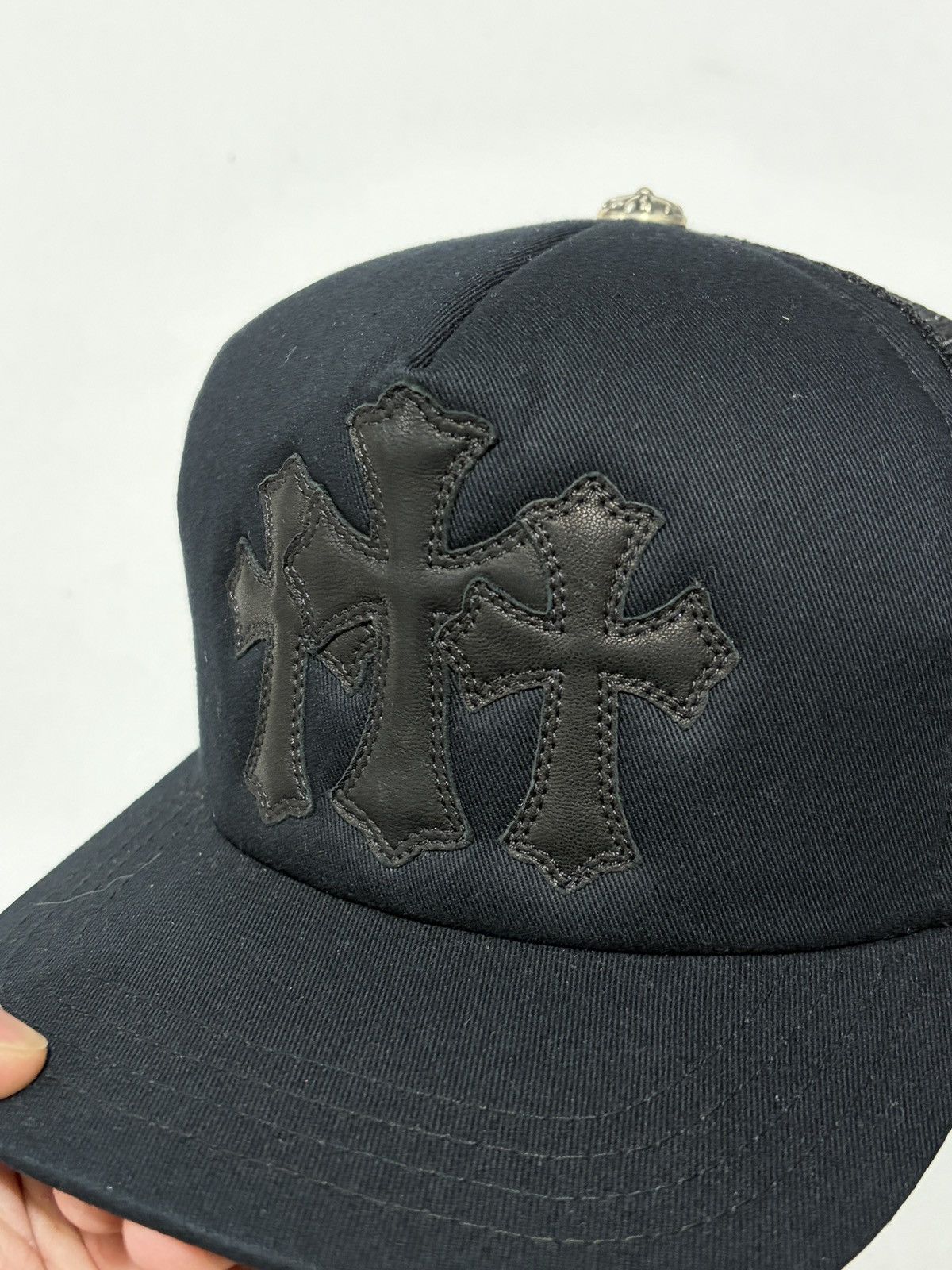 Chrome Hearts Chrome Hearts Triple Cross Cemetery Black/Black Trucker Cap Size ONE SIZE - 3 Thumbnail