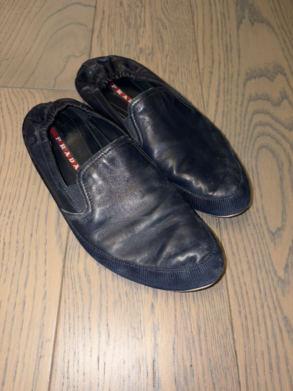 Prada Prada sport ruched leather slip on or loafer Size US 7 / EU 40 - 2 Thumbnail