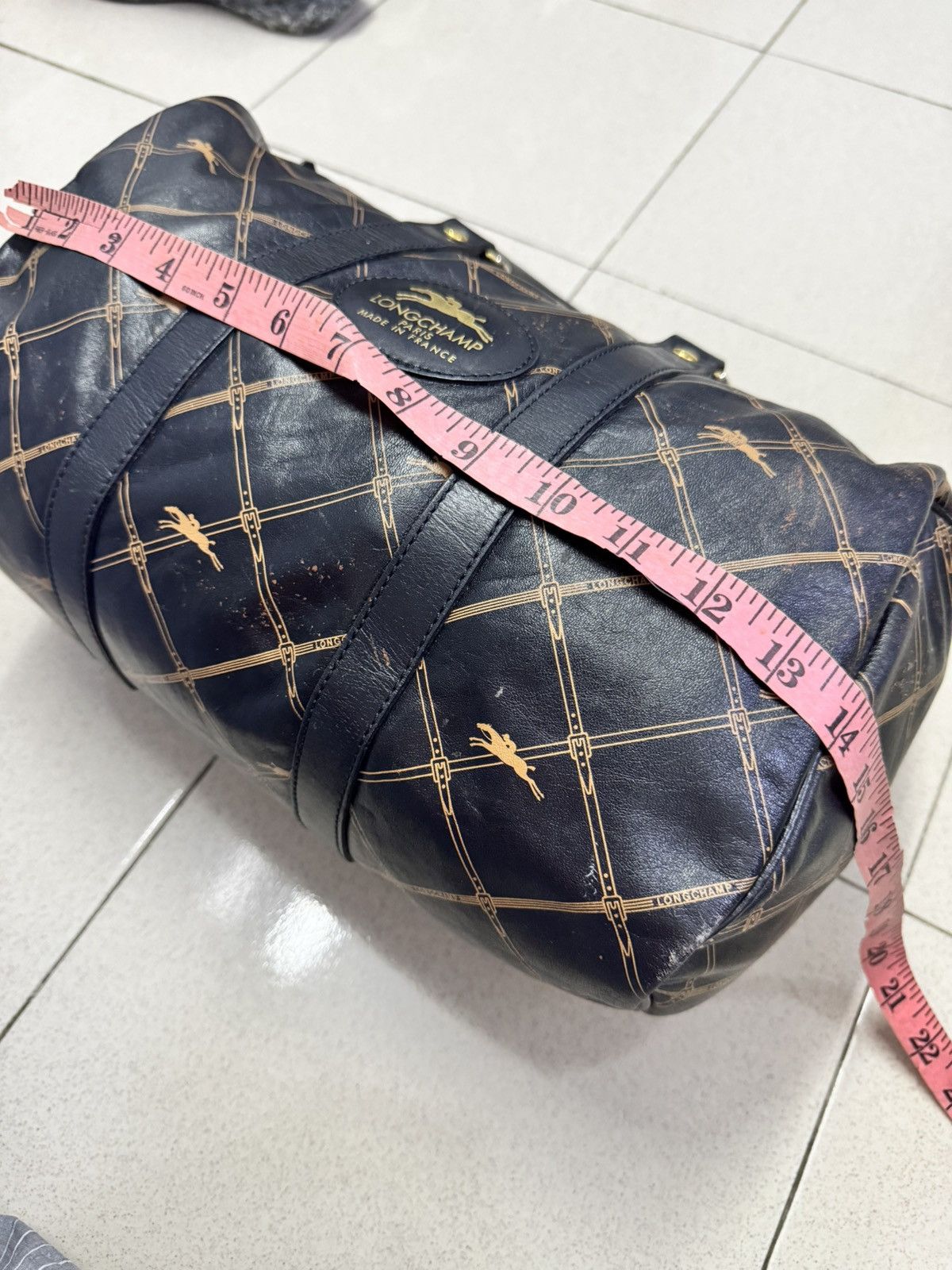 Longchamp VINTAGE LONGHCAMP FULL MONOGRAM BOSTON BAG Size ONE SIZE - 11 Thumbnail