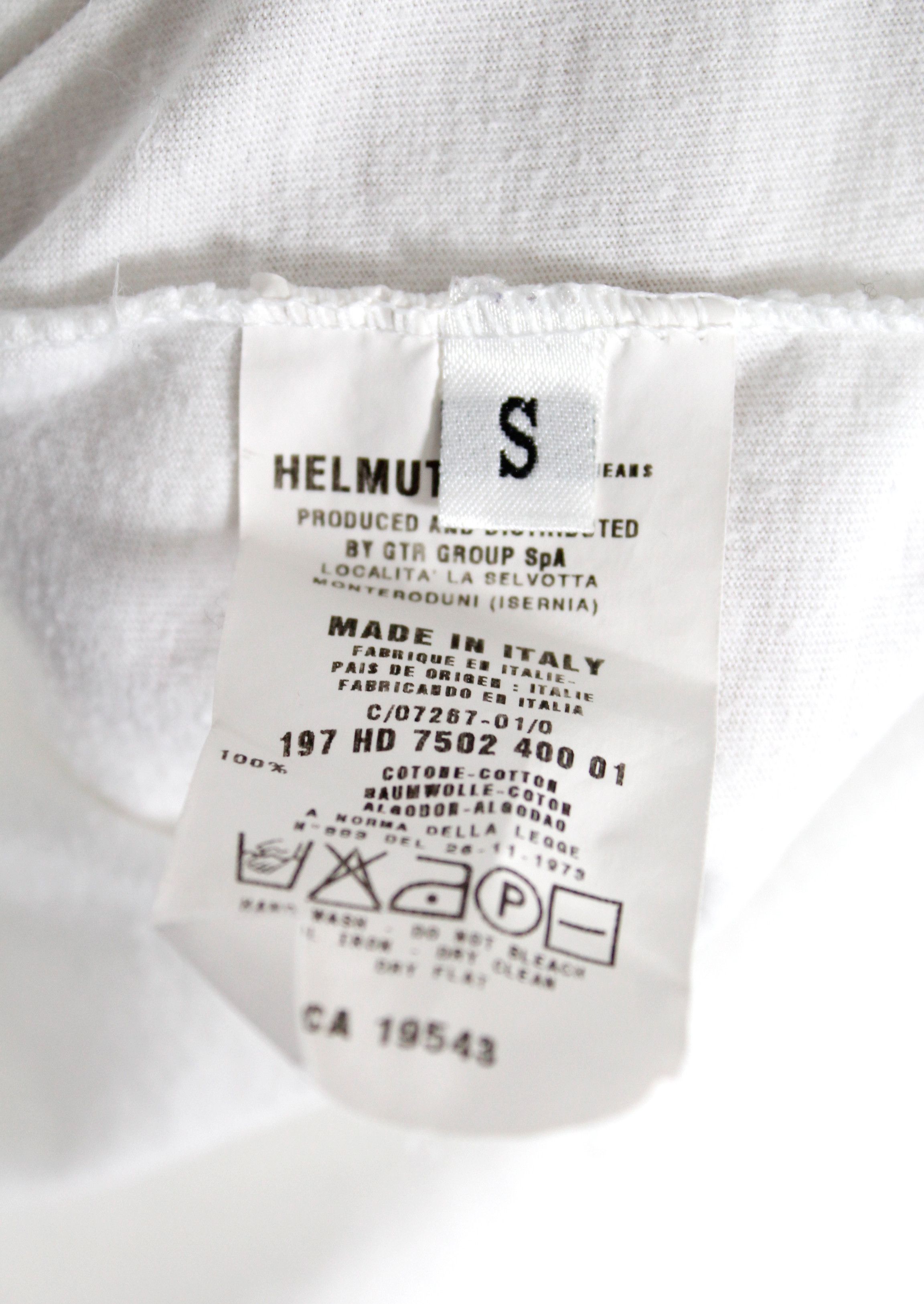 Helmut Lang Archive Helmut Lang HL Logo White Tee T-shirt 90s Size S / US 4 / IT 40 - 6 Thumbnail
