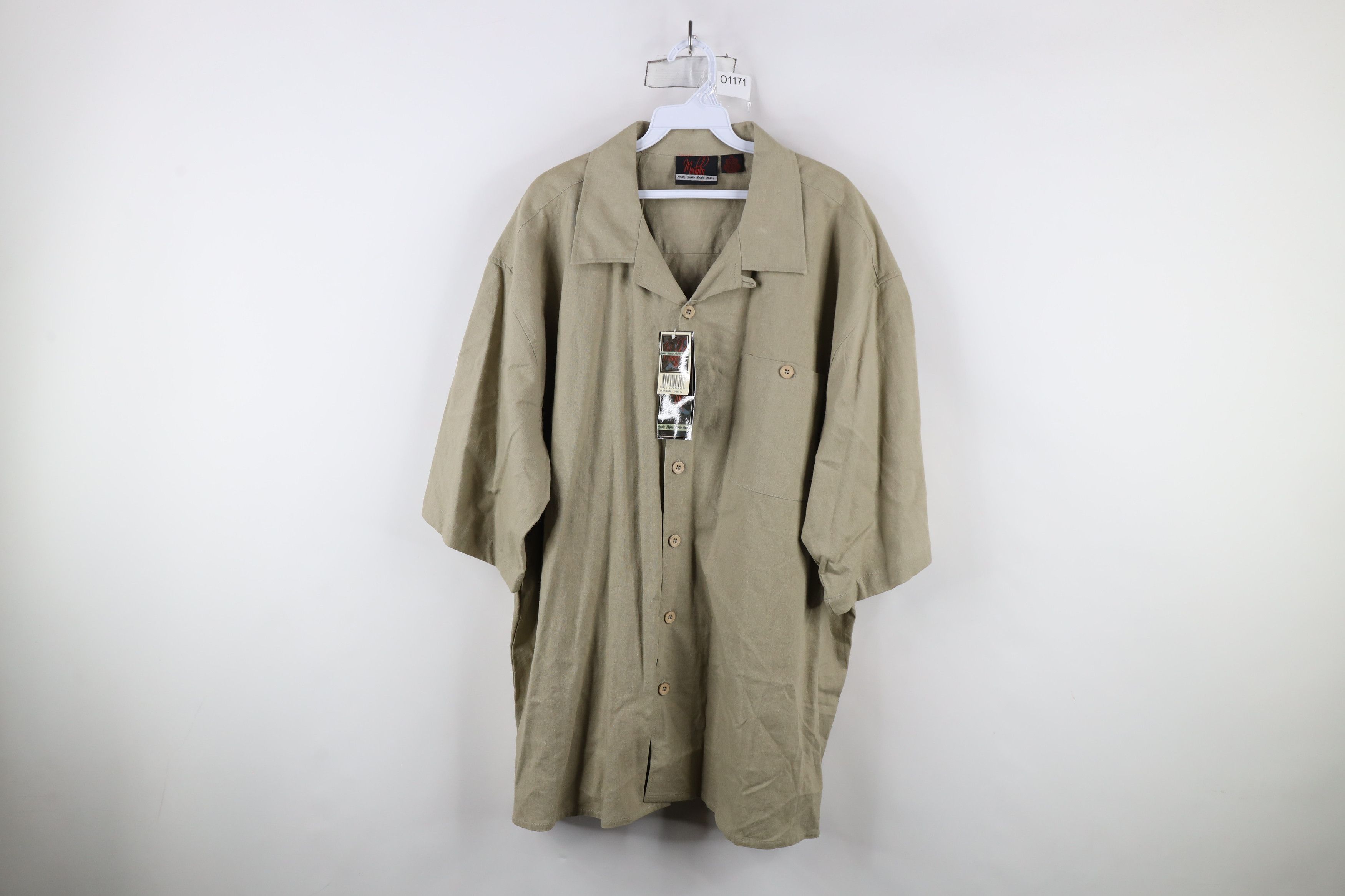 Vintage Deadstock Vintage 90s Streetwear Looped Collar Button Shirt Size US XXL / EU 58 / 5 - 1 Thumbnail