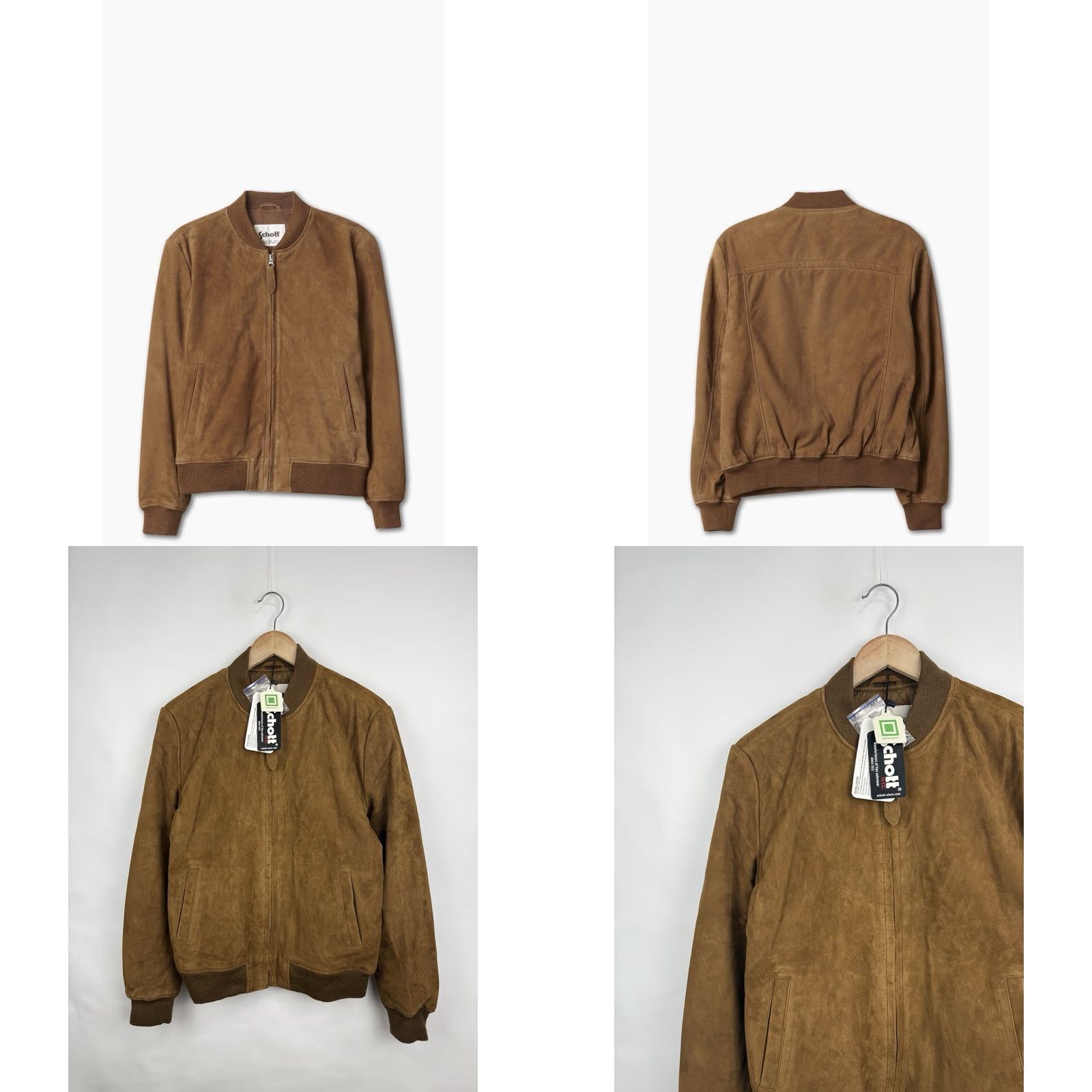 Schott VINTAGE Schott NYC Suede Leather Bomber Jacket Rust Retro Brown M Mens Size US M / EU 48-50 / 2 - 8 Thumbnail