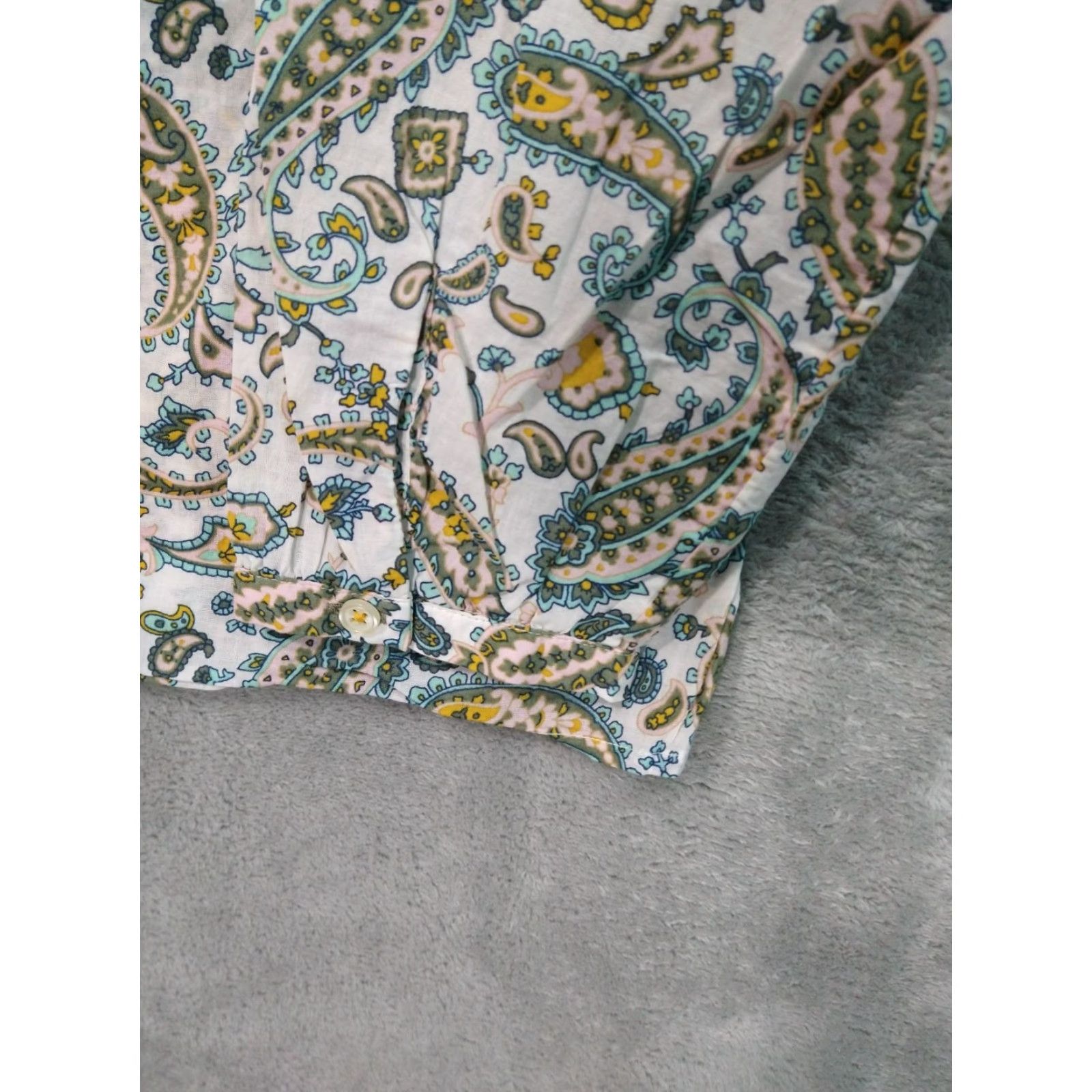 Talbots Talbots White Cotton Tunic Boho Paisley Shirt Womens MP Petite Henley Long Sleeve Casual Travel Size M / US 6-8 / IT 42-44 - 3 Thumbnail