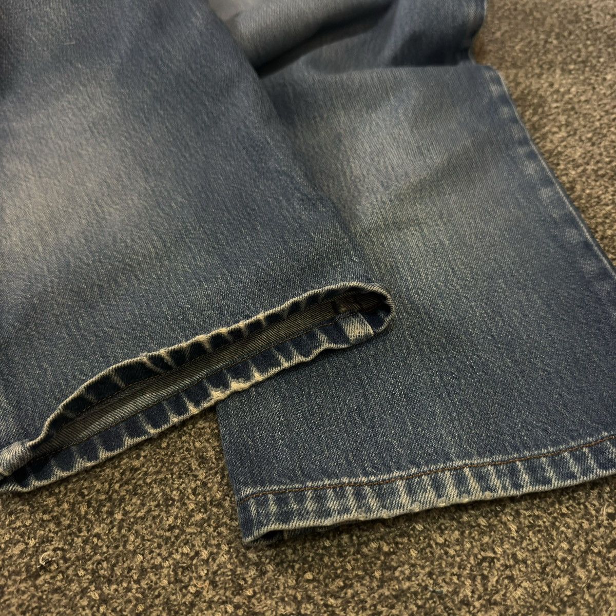 Celine Vintage 90s Voile La Mer Celine Blue Aging Denim Size US 33 - 11 Thumbnail