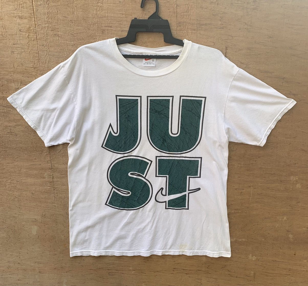 Nike × Vintage Distressed Dirty Vintage Nike JUST DO IT Big Spell T Shirt Size US M / EU 48-50 / 2 - 3 Thumbnail