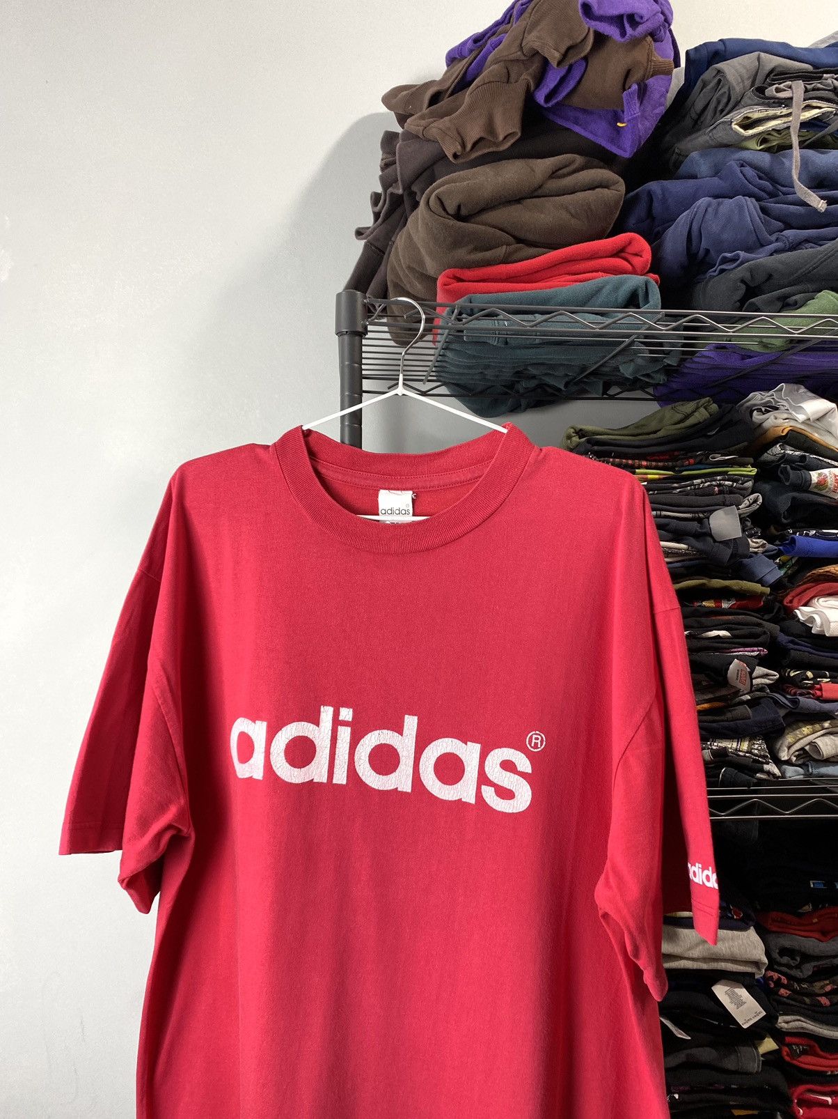 Adidas 80-90’s RARE! Vintage Adidas T Shirt Center Logo Size US XL / EU 56 / 4 - 2 Thumbnail