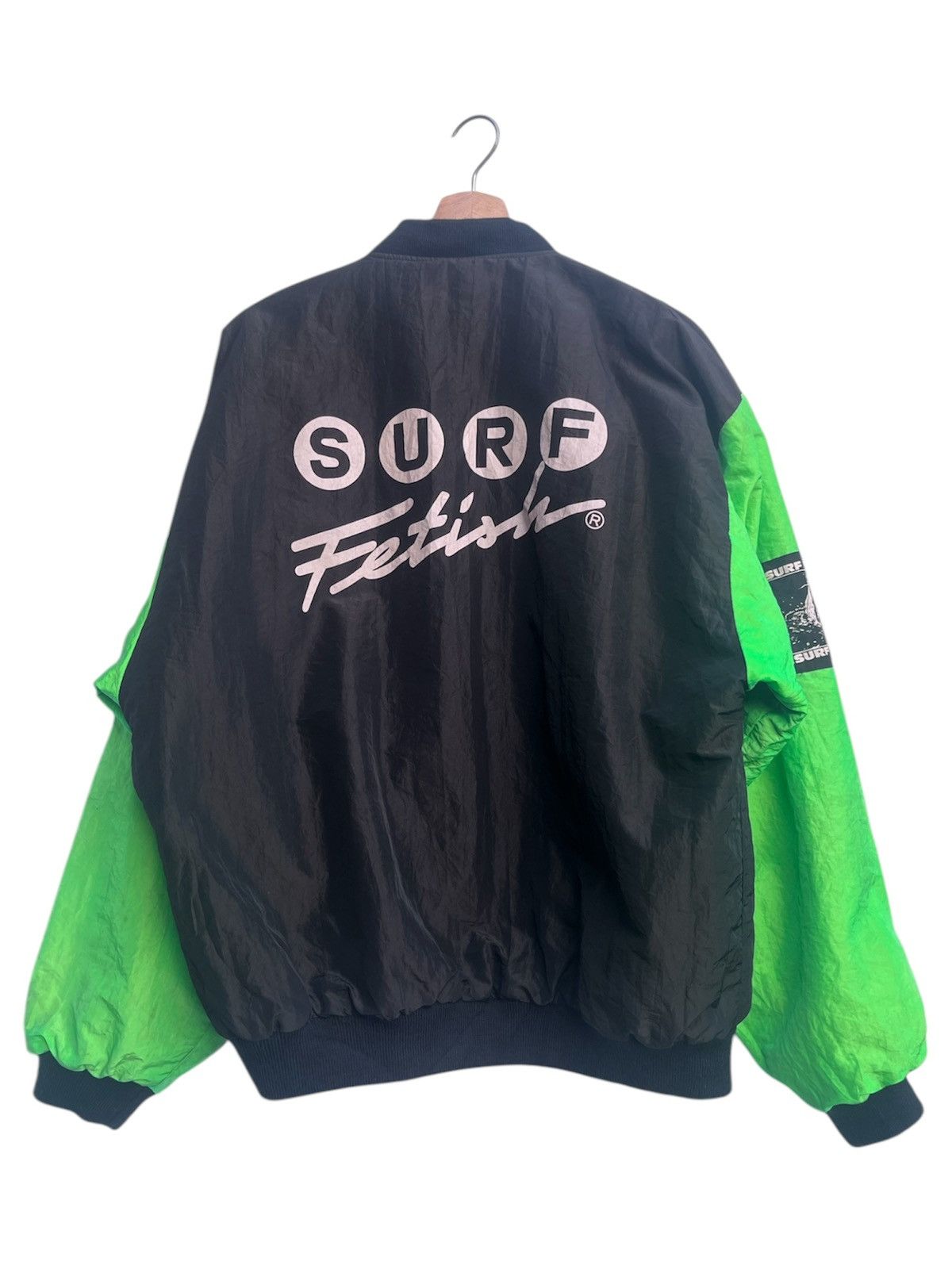 Sun Surf Vintage Surf Fetish Neon Green Bomber Jacket Size US L / EU 52-54 / 3 - 4 Thumbnail