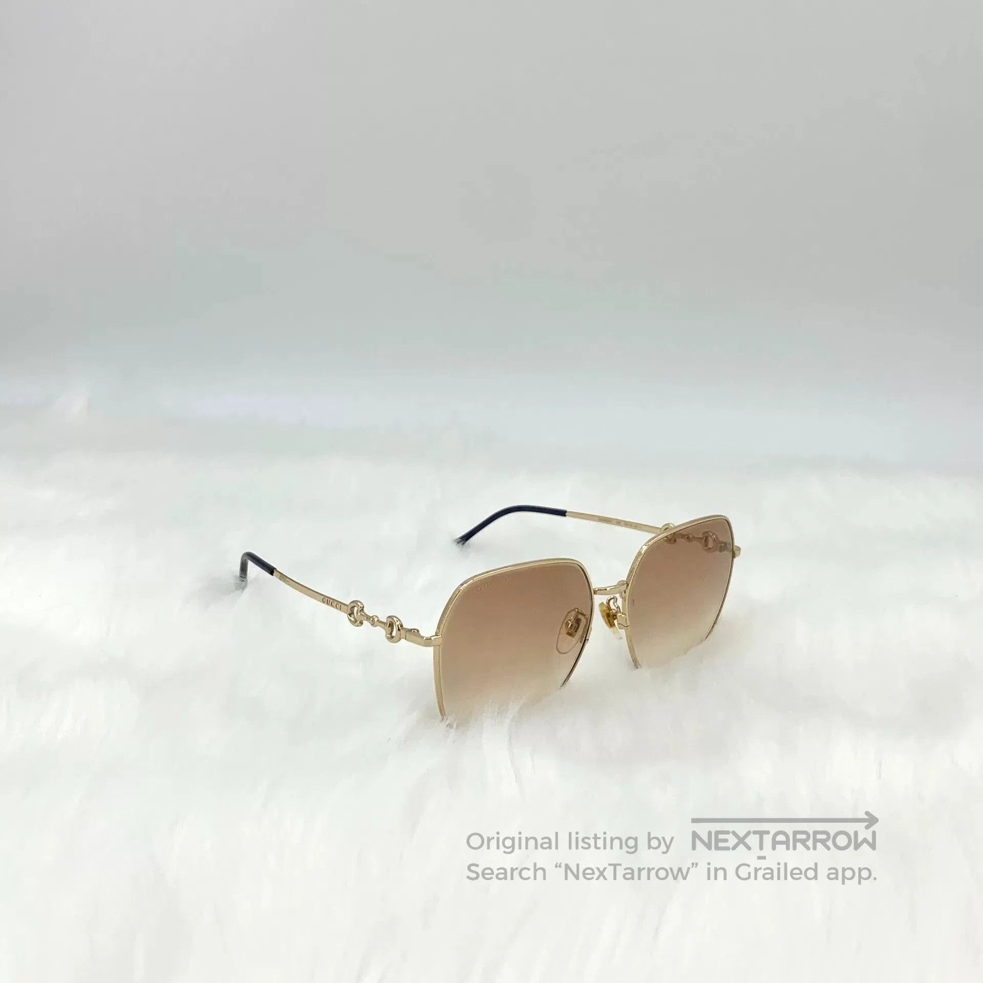 Gucci Gucci Gradient Brown Square Horsebit Sunglasses. Size ONE SIZE - 2 Thumbnail