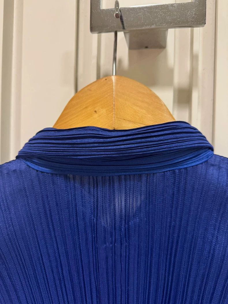 Issey Miyake Issey Miyake size:3 Blue pleated long-sleeved shirt Size M / US 6-8 / IT 42-44 - 4 Thumbnail
