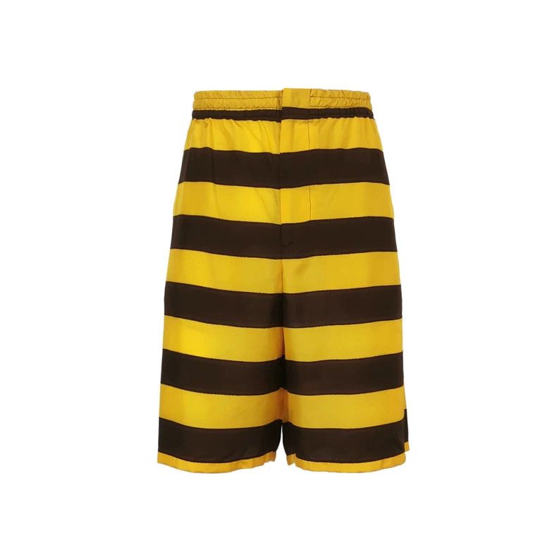 Prada Silk Contrast Stripe Shorts M