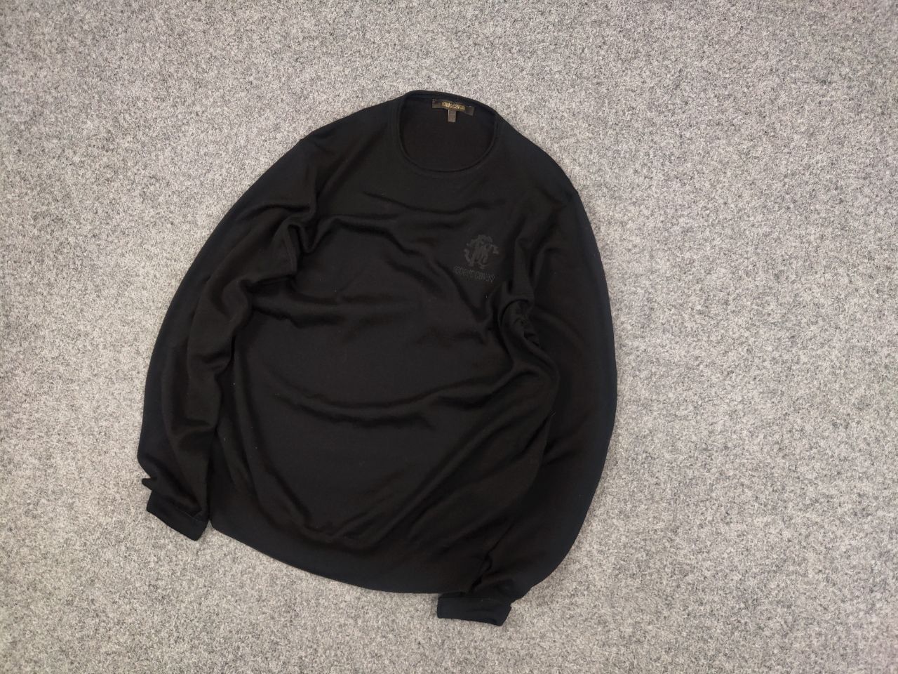 Roberto Cavalli Roberto Cavalli Lana Wool Classic Logo Black Light Sweater Size US M / EU 48-50 / 2 - 3 Thumbnail