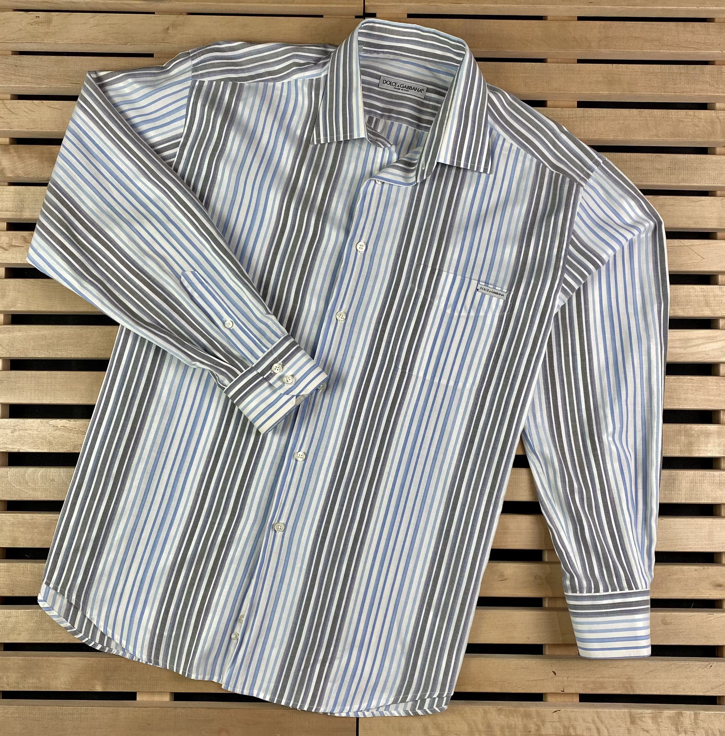 Dolce & Gabbana × Vintage Mens Shirt Long Sleeve Dolce Gabbana Vintage Size 43-44/5 Size US XL / EU 56 / 4 - 1 Thumbnail