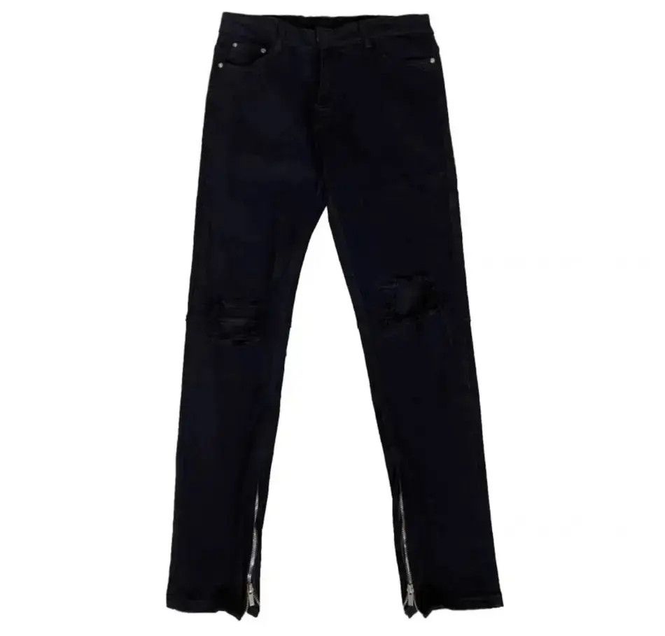 Japanese Brand × Jean Zipper elastic slim fit distressed jeans Size US 30 / EU 46 - 6 Thumbnail