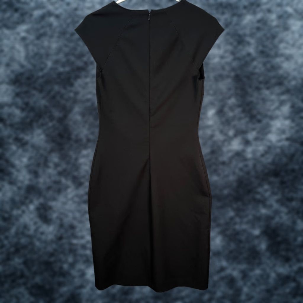 Zara Zara Woman Small Black Cap Sleeve Sheath Dress Shirt Dress Ladies Dress Party Cocktail Knee Length 90s? Size S / US 4 / IT 40 - 1 Thumbnail