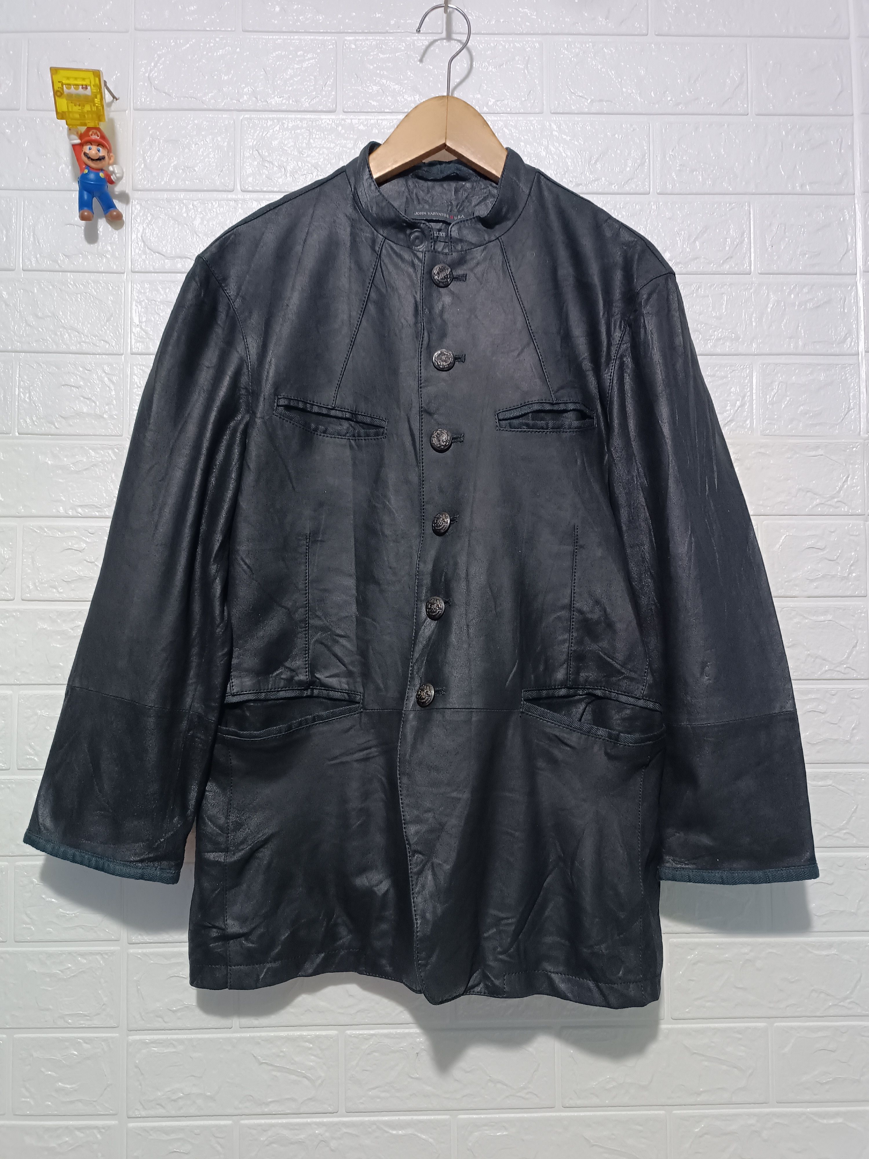John Varvatos John Varvatos Flocked Varick Leather Jacket Size US M / EU 48-50 / 2 - 1 Thumbnail