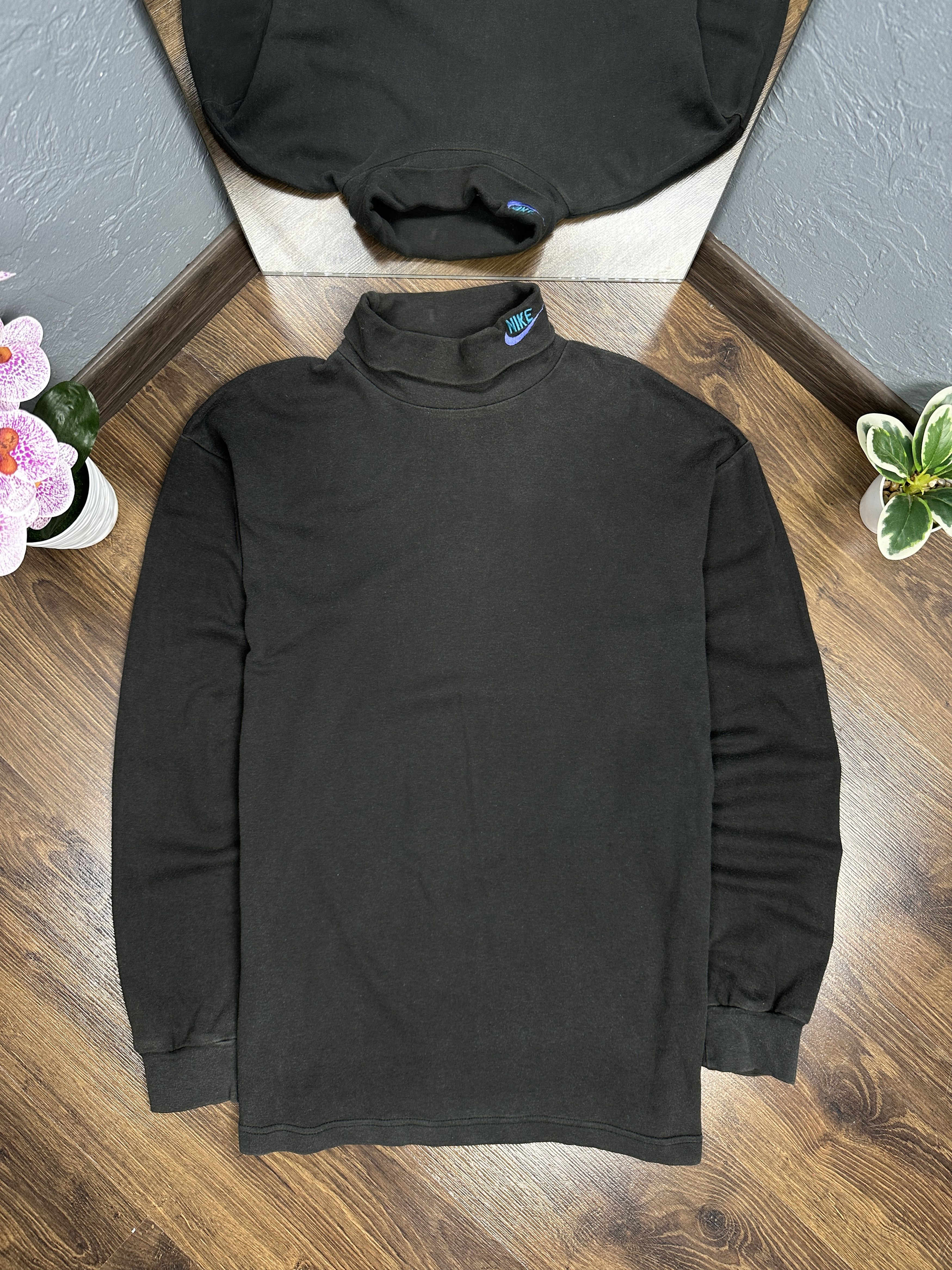 Nike × Vintage Nike Vintage Mens High Neck Sweater Size US M / EU 48-50 / 2 - 1 Thumbnail